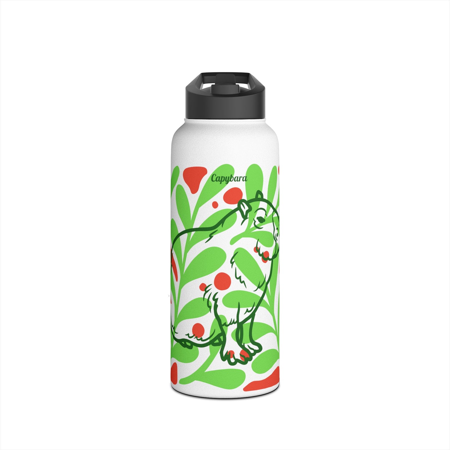 Capybara Steel Water Bottle, Standard Lid