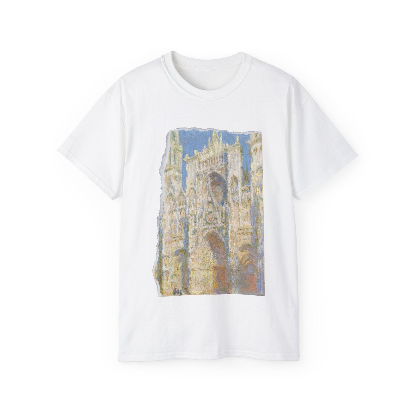 Camiseta de algodón ultradelgada de Claude Monet, catedral de Rouen, el portal al sol, 1894