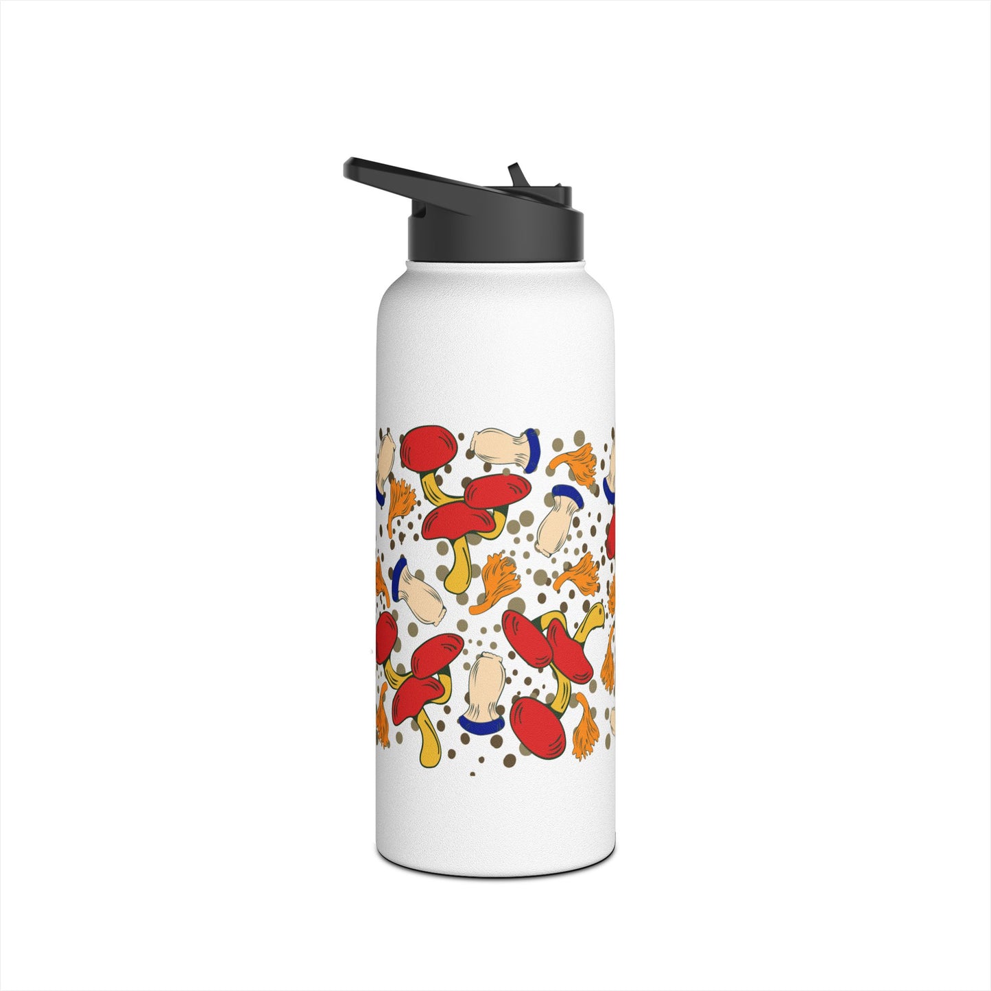 Mushrooms Stainless Steel Water Bottle, Standard Lid