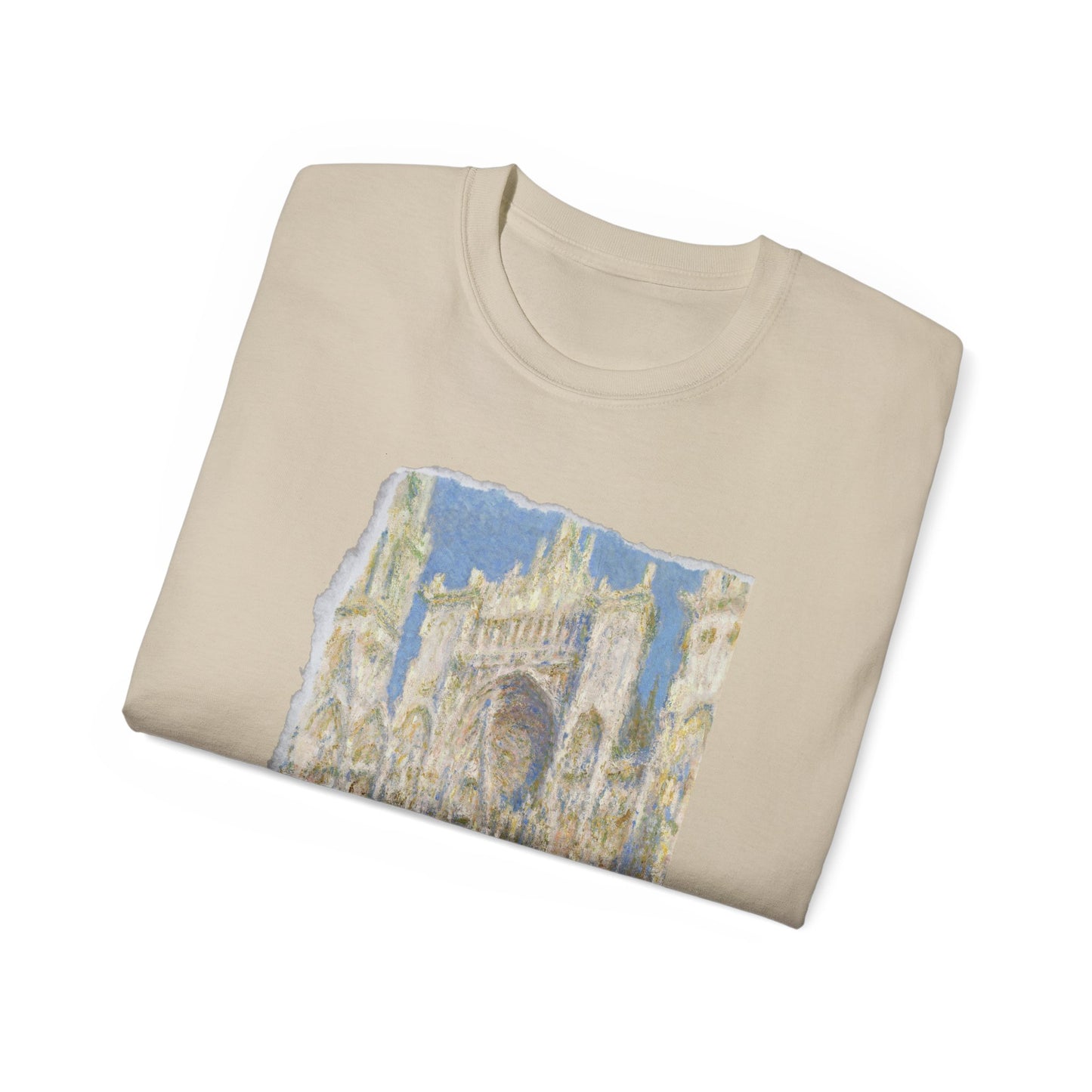 Camiseta de algodón ultradelgada de Claude Monet, catedral de Rouen, el portal al sol, 1894