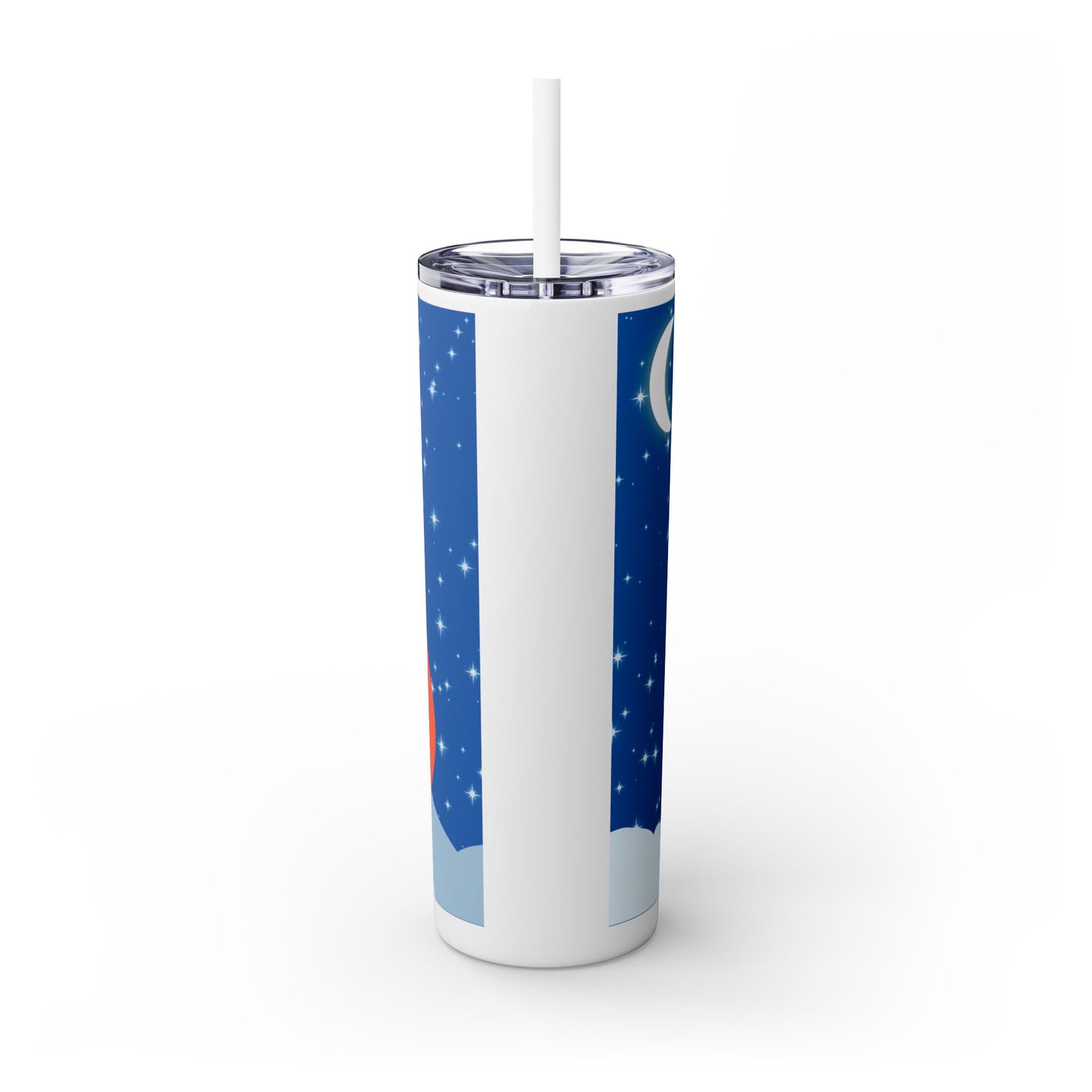 Snow Jumping Fox Tumbler with Straw, 20oz