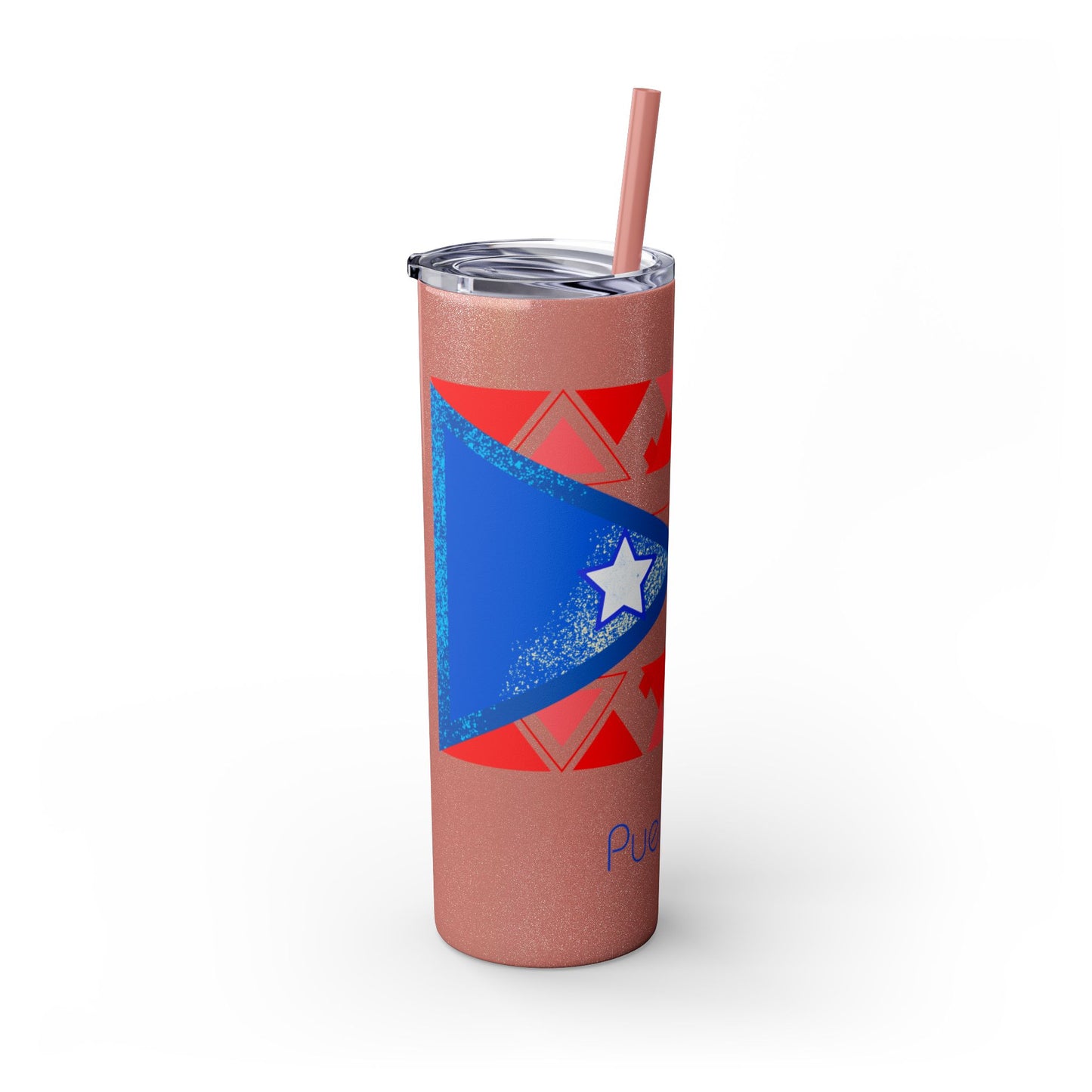 Modern Puerto Rico Tumbler with Straw, 20oz