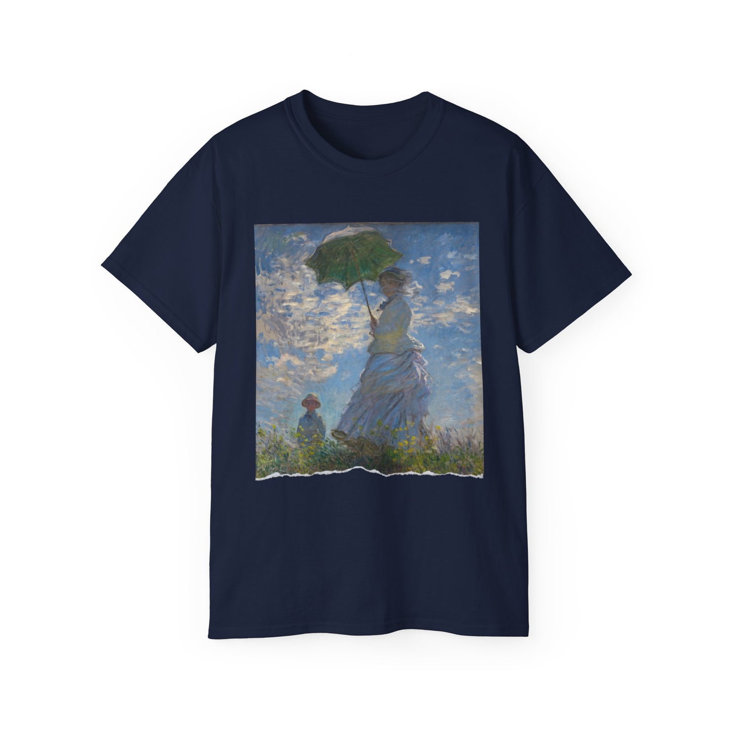 Ripped Claude Monet Madame Monet and Her Son or The Stroll 1875 Ultra Cotton Tee