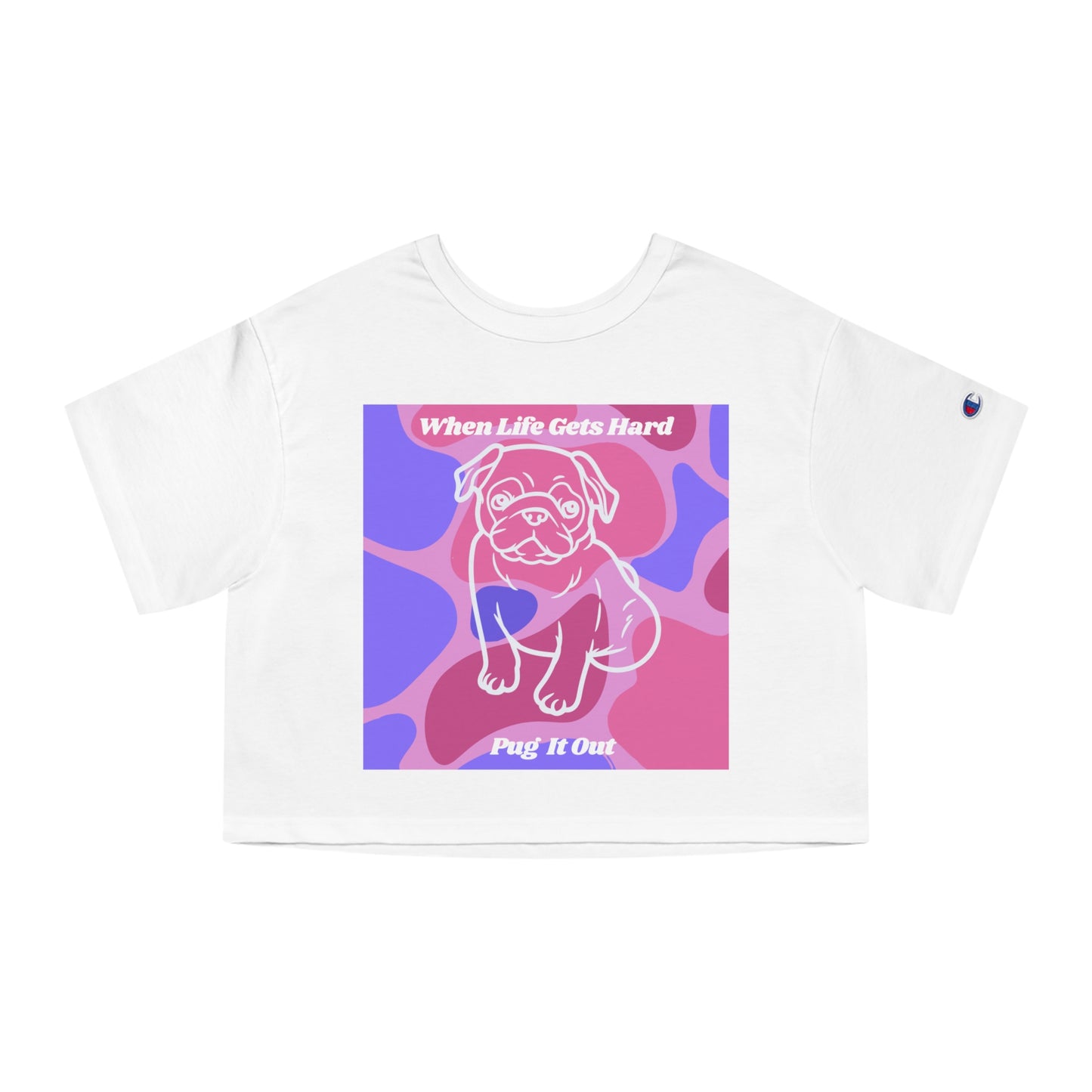 Charming Pug Champion Women's Heritage Cropped T-Shirt