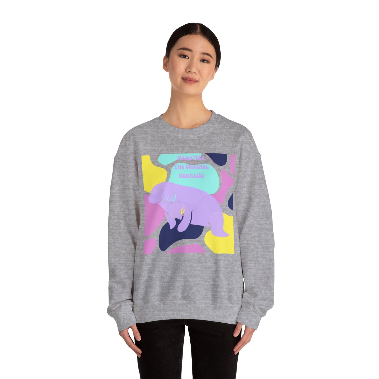 The Original Mermaid Manatee Unisex Heavy Blend™ Crewneck Sweatshirt