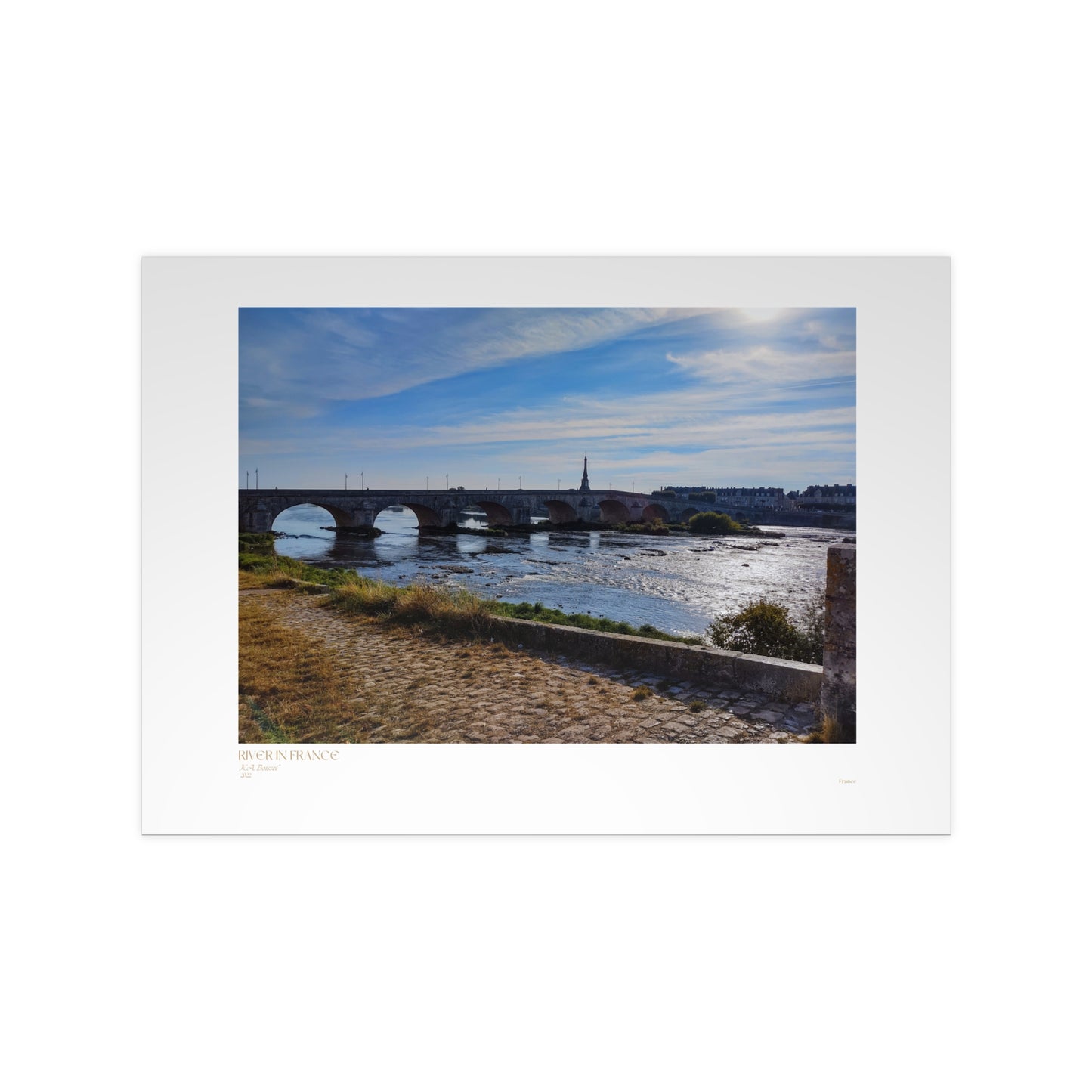 River In France Matte Photograph Horizontal Posters EU