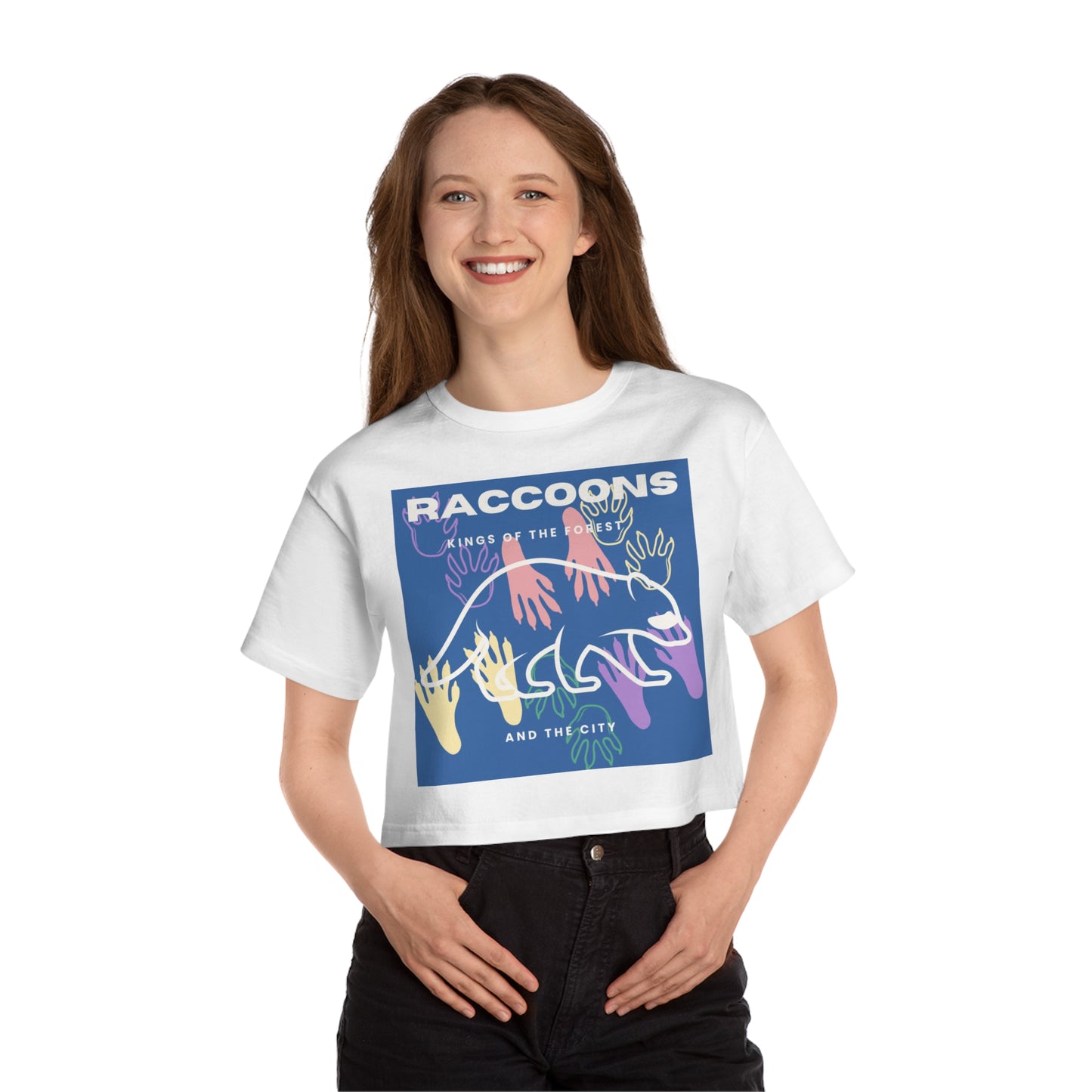 Kings of City Forest Raccoons Champion Women's Heritage Cropped T-Shirt