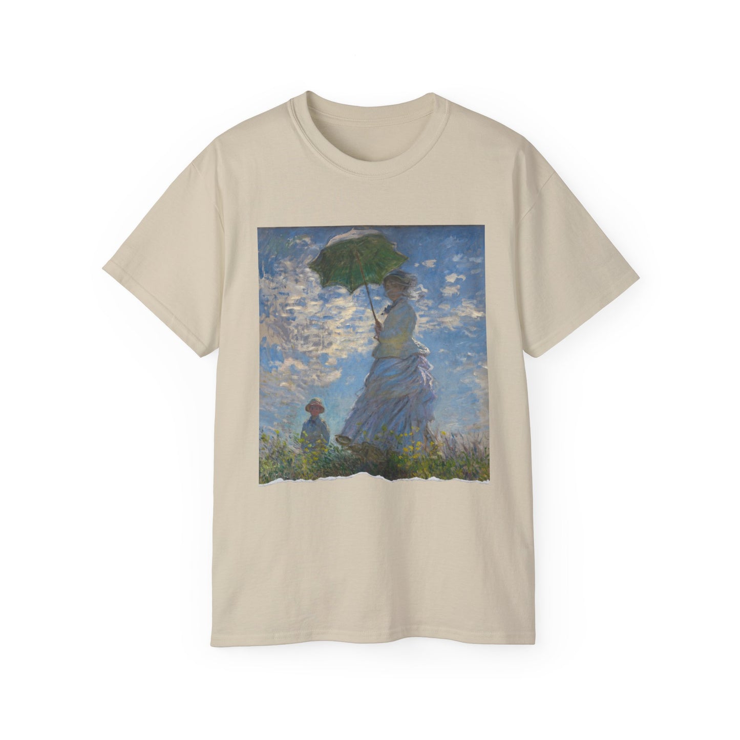 Ripped Claude Monet Madame Monet and Her Son or The Stroll 1875 Ultra Cotton Tee