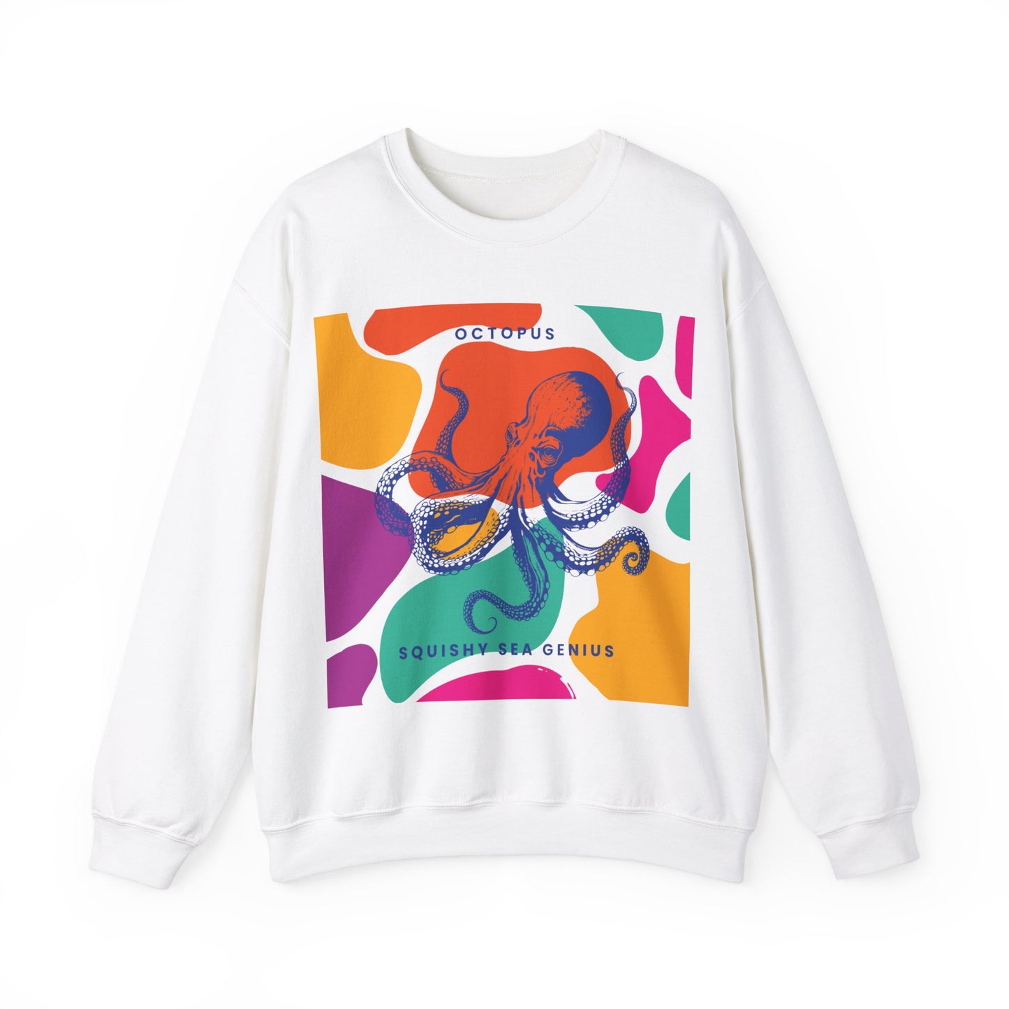 Squishy Sea Genius Octopus Unisex Heavy Blend™ Crewneck Sweatshirt Eu