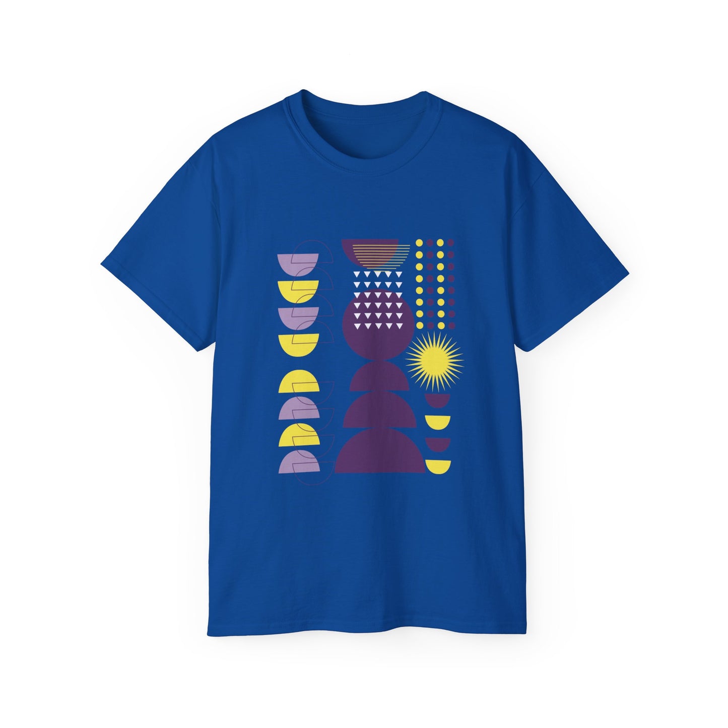 Camiseta de algodón ultra suave con ilustración de ciruelas modernas de la UE