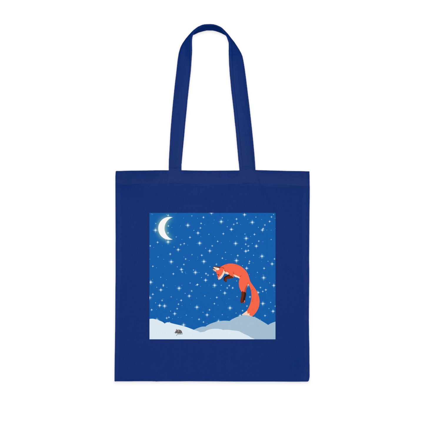 Snow Jumping Fox Tote Bag EU