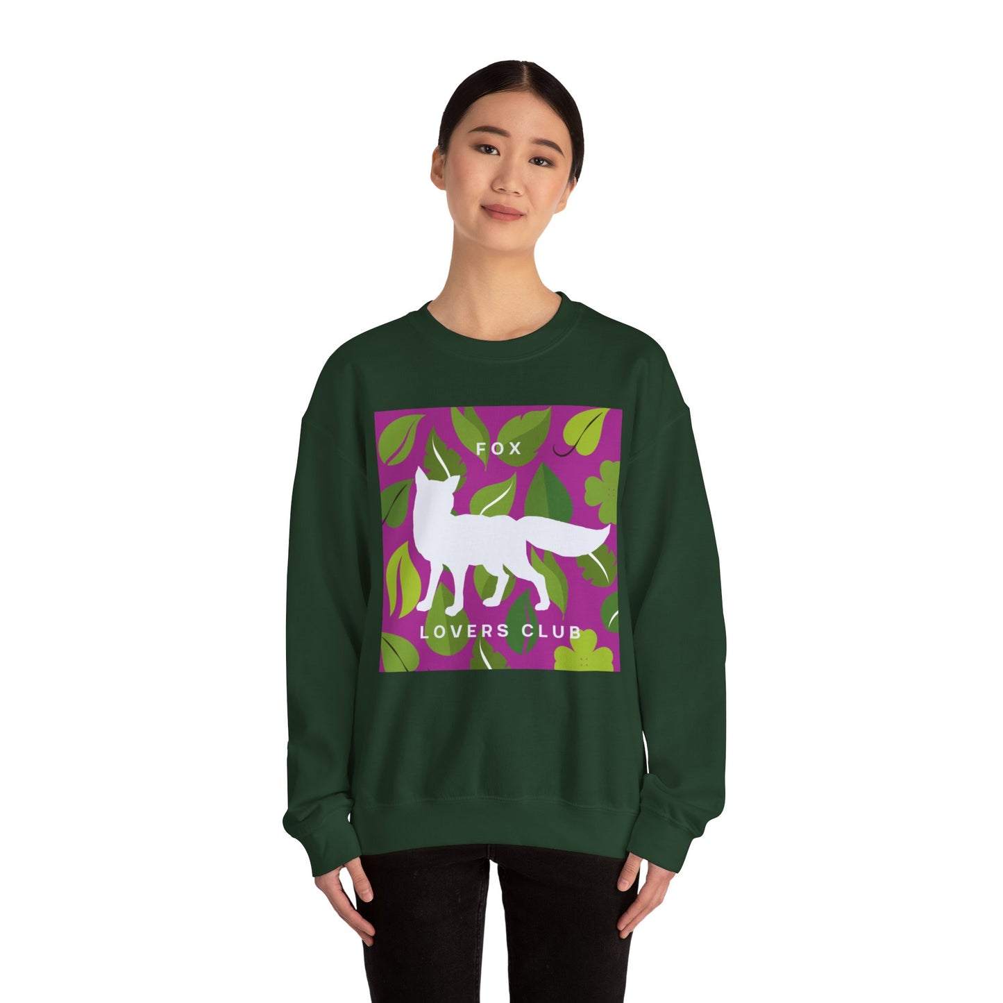 Sudadera unisex de cuello redondo y mezcla pesada Fox Lovers Club 