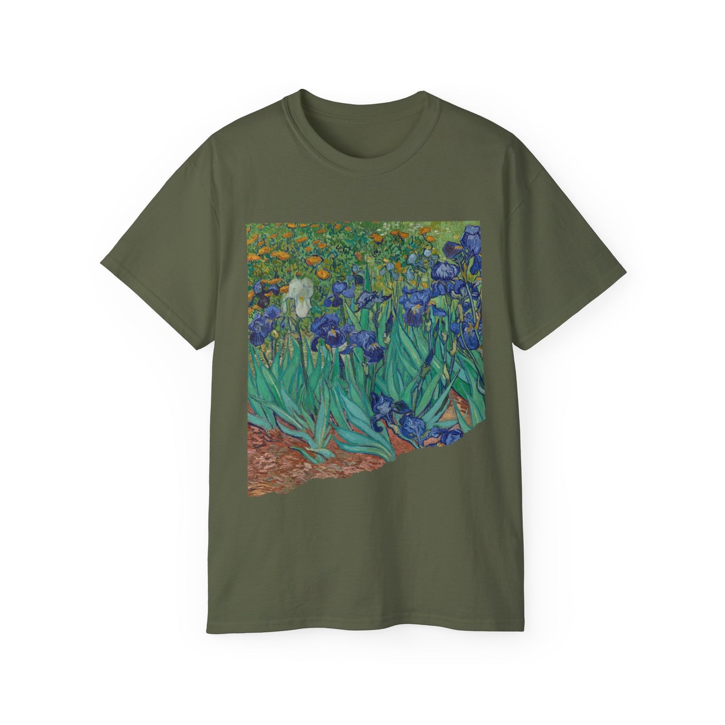 Camiseta unisex de algodón ultrafino con la imagen de los lirios rasgados de Van Gogh, 1889, UE