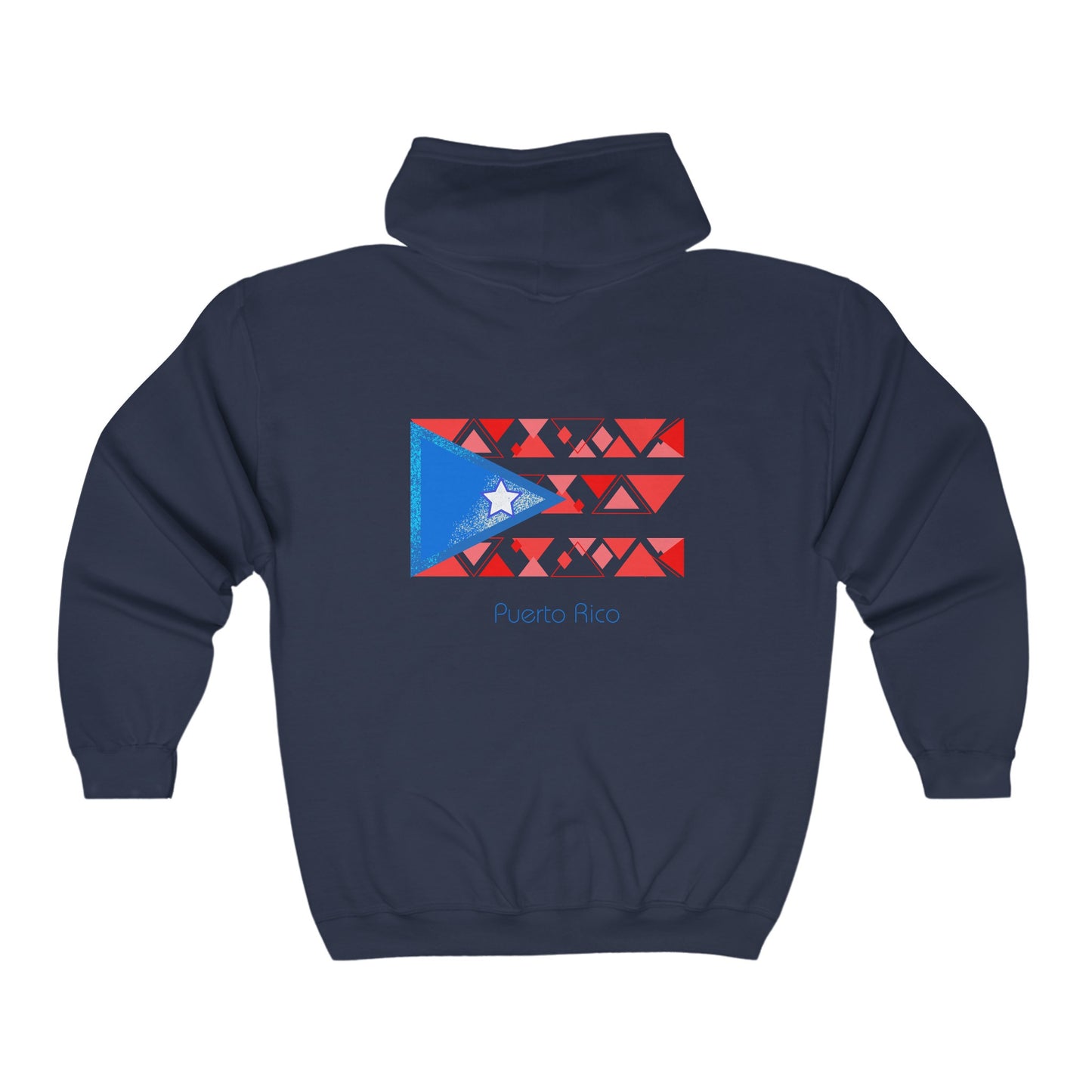 Sudadera unisex con capucha y cierre completo de mezcla pesada Modern Puerto Rico