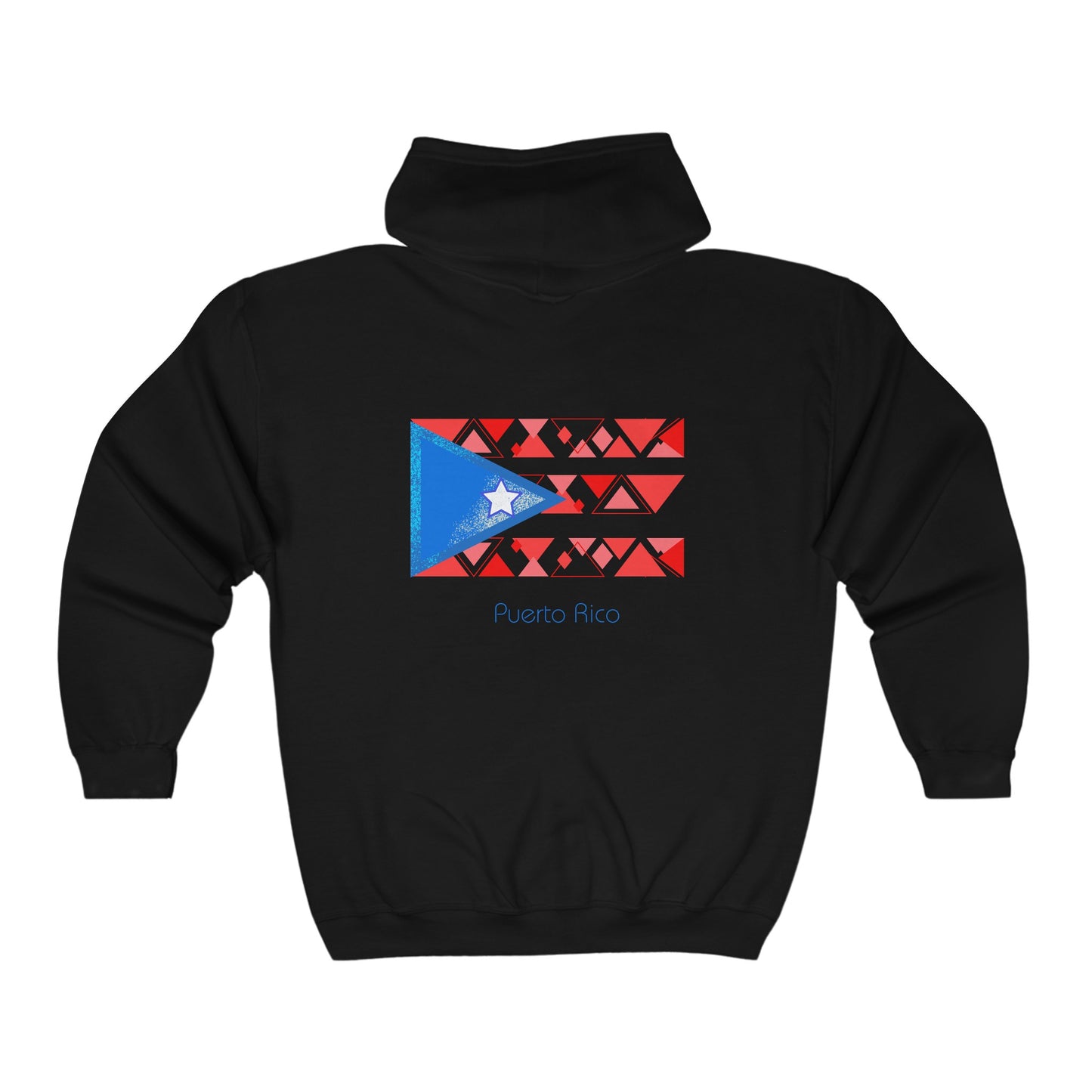 Sudadera unisex con capucha y cierre completo de mezcla pesada Modern Puerto Rico