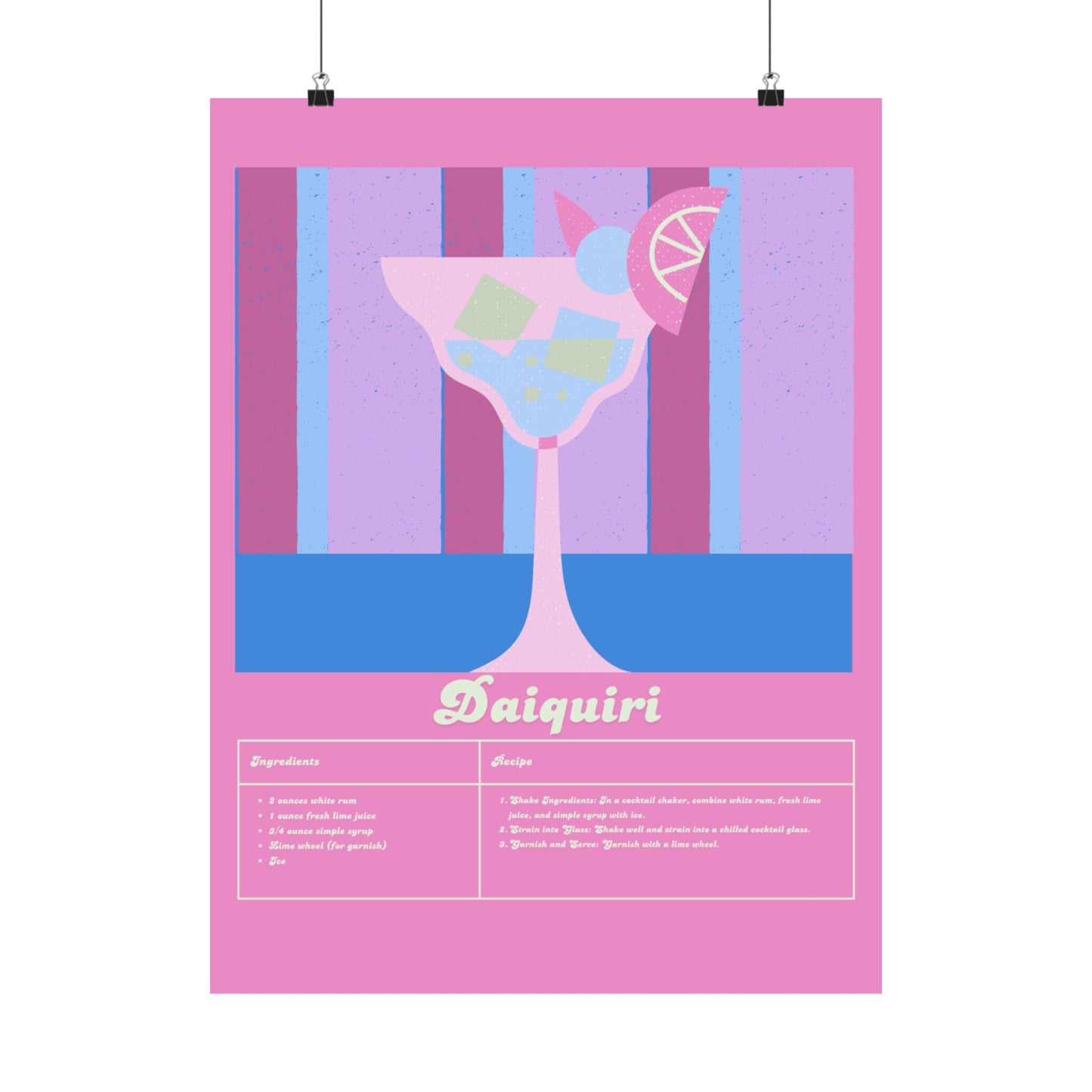 Daiquiri Illustration Vertical Poster