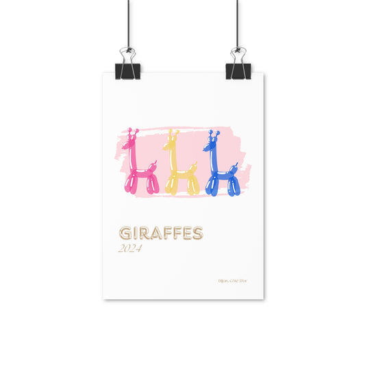 Giraffes Satin Posters EU