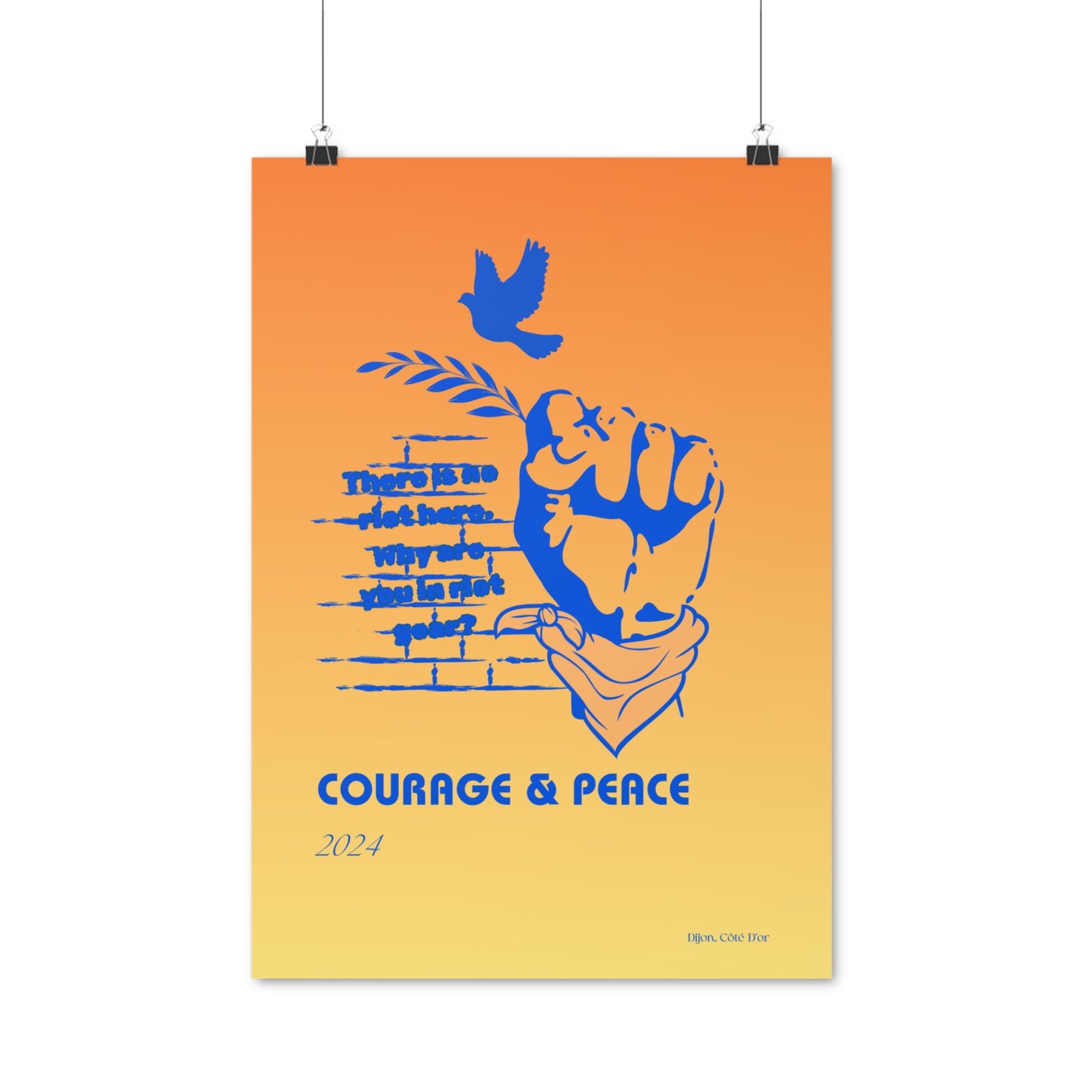 Courage and Peace Vertical Posters EU