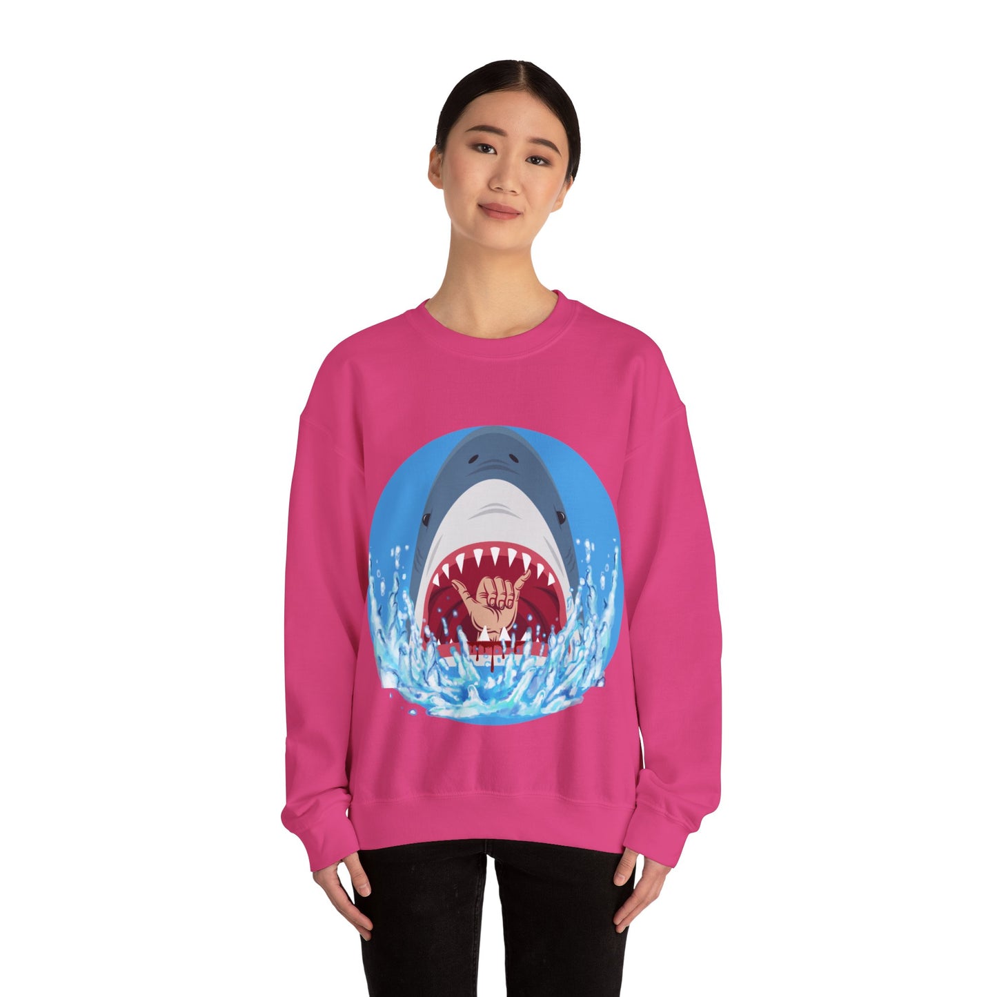 Surfin' Shark Unisex Heavy Blend™ Crewneck Sweatshirt EU