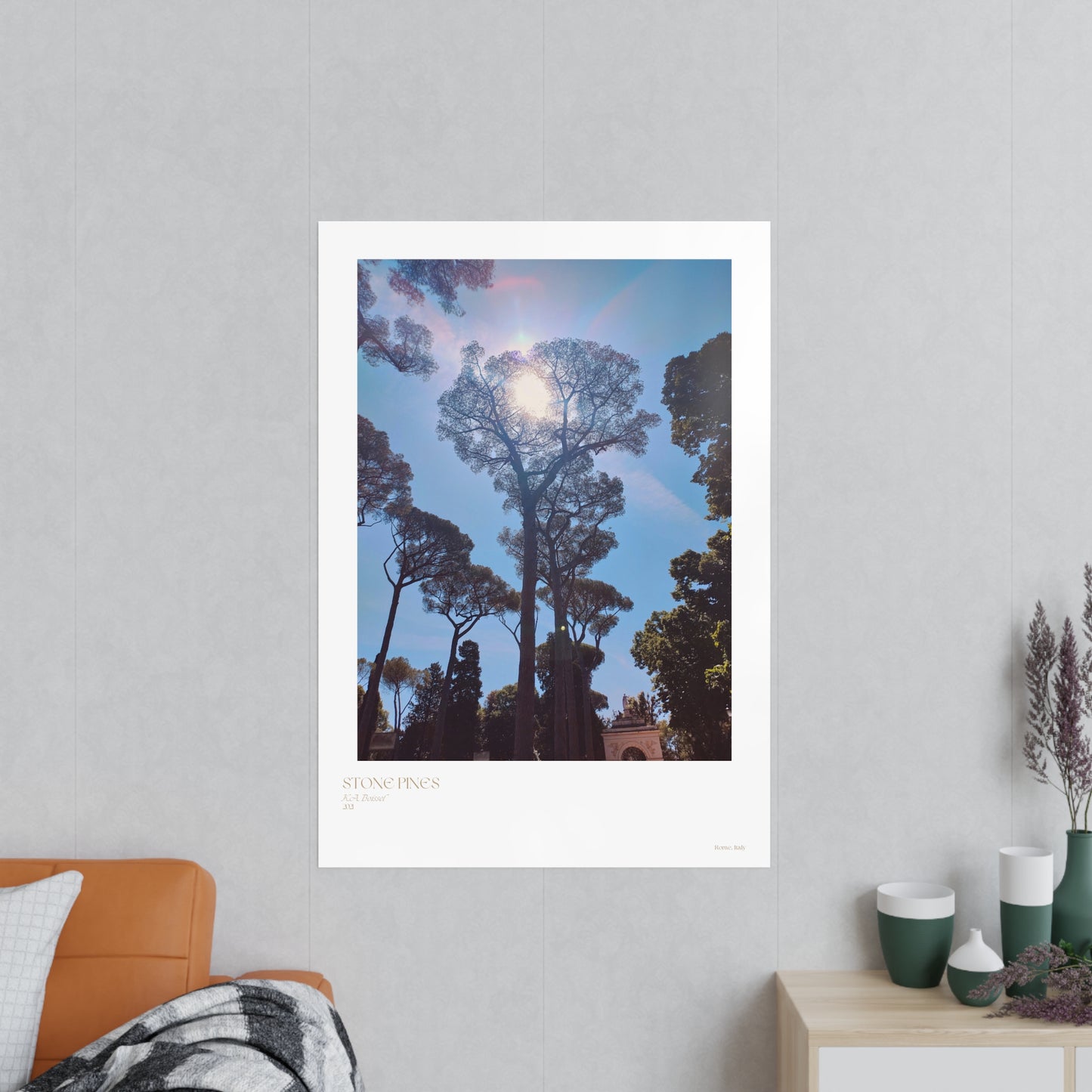 Stone Pines Rome, Italy Photograph Vertical Posters EU