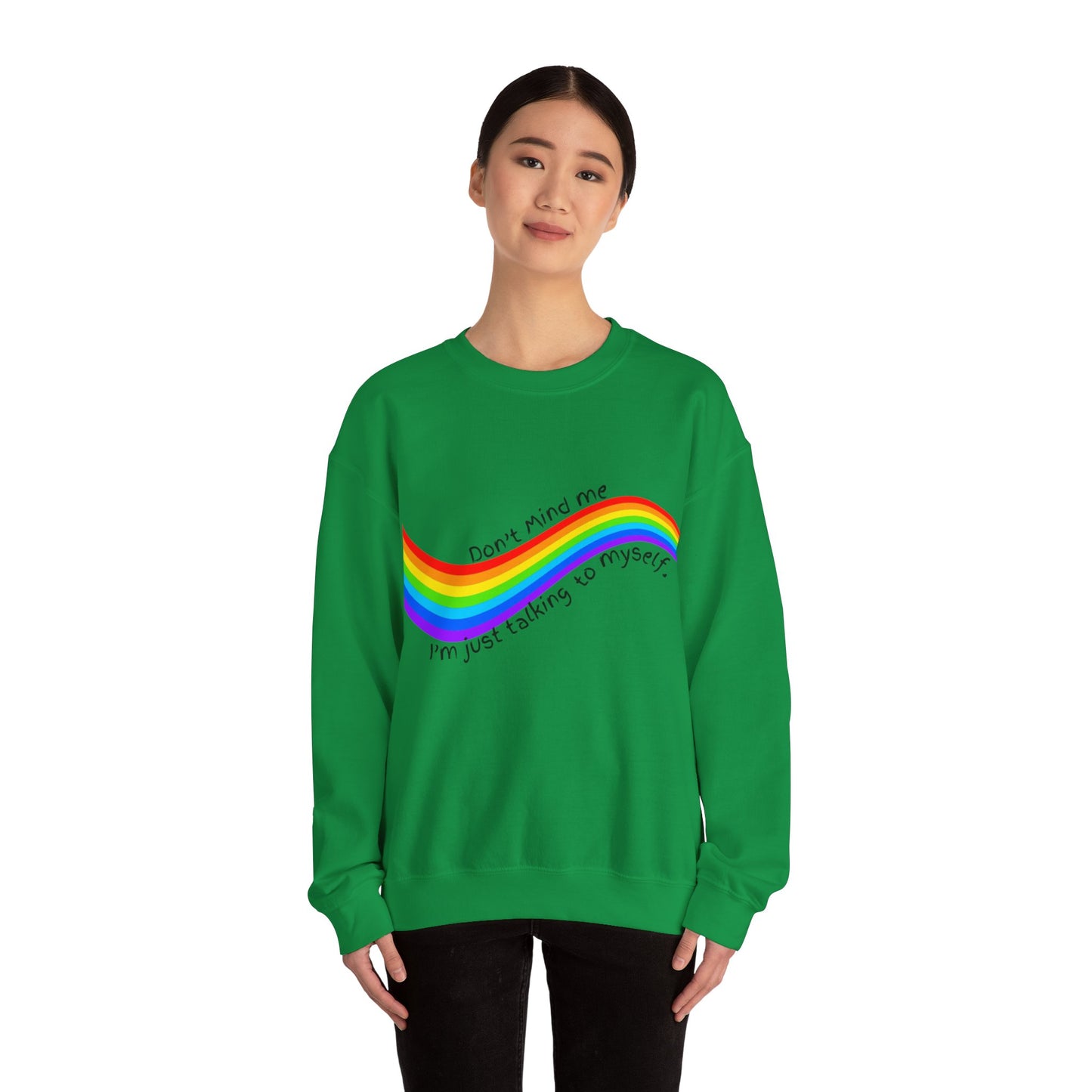 Talking to Myself Rainbow Unisex Heavy Blend™ Crewneck Sweatshirt EU