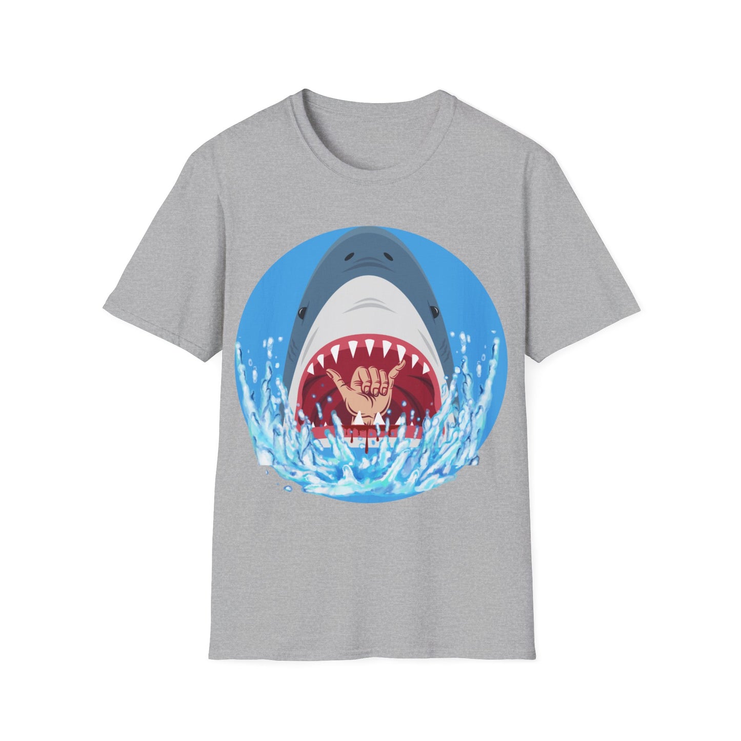 Camiseta unisex de estilo suave Surfin' Shark de la UE 