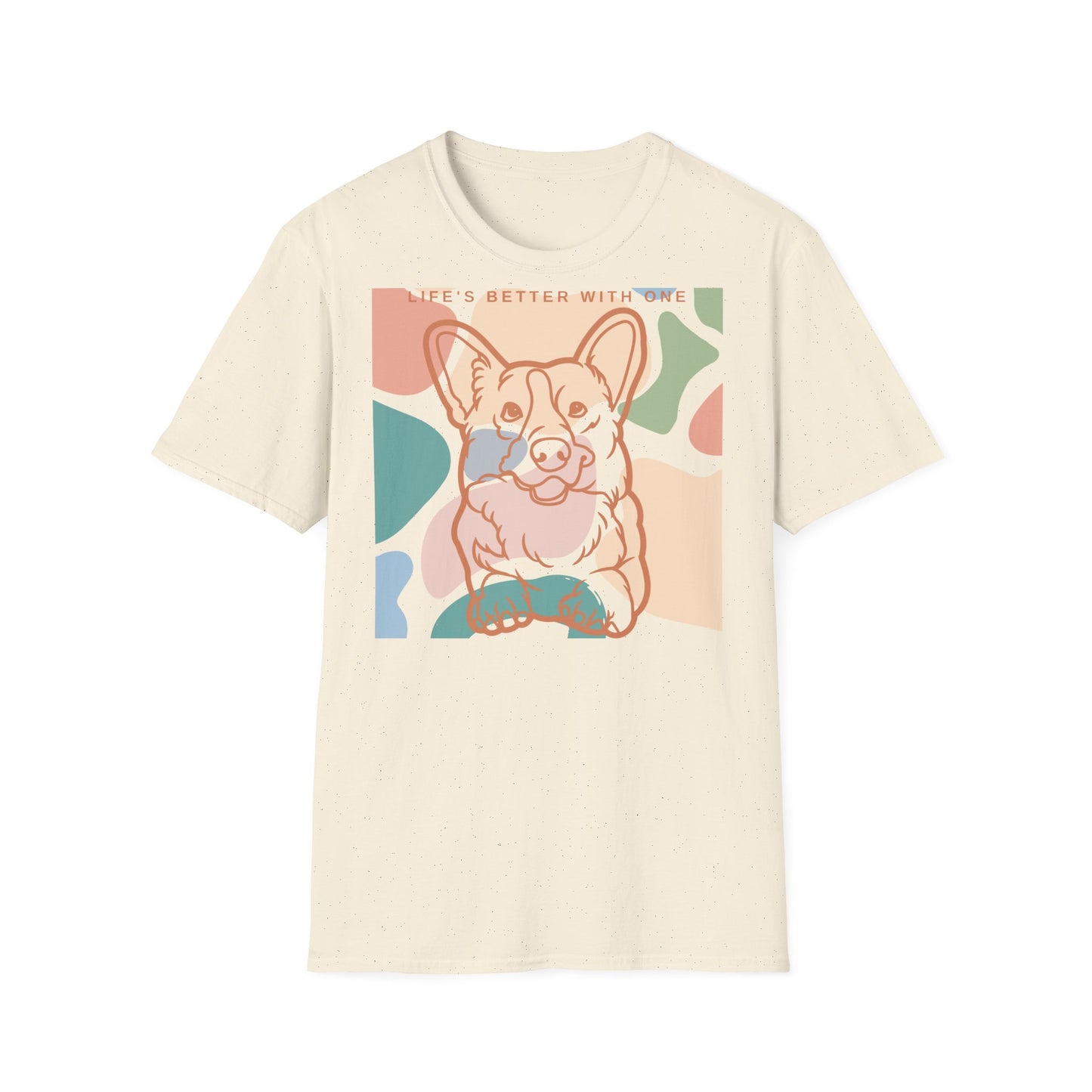 Bonita camiseta unisex de estilo suave con diseño de Corgi 