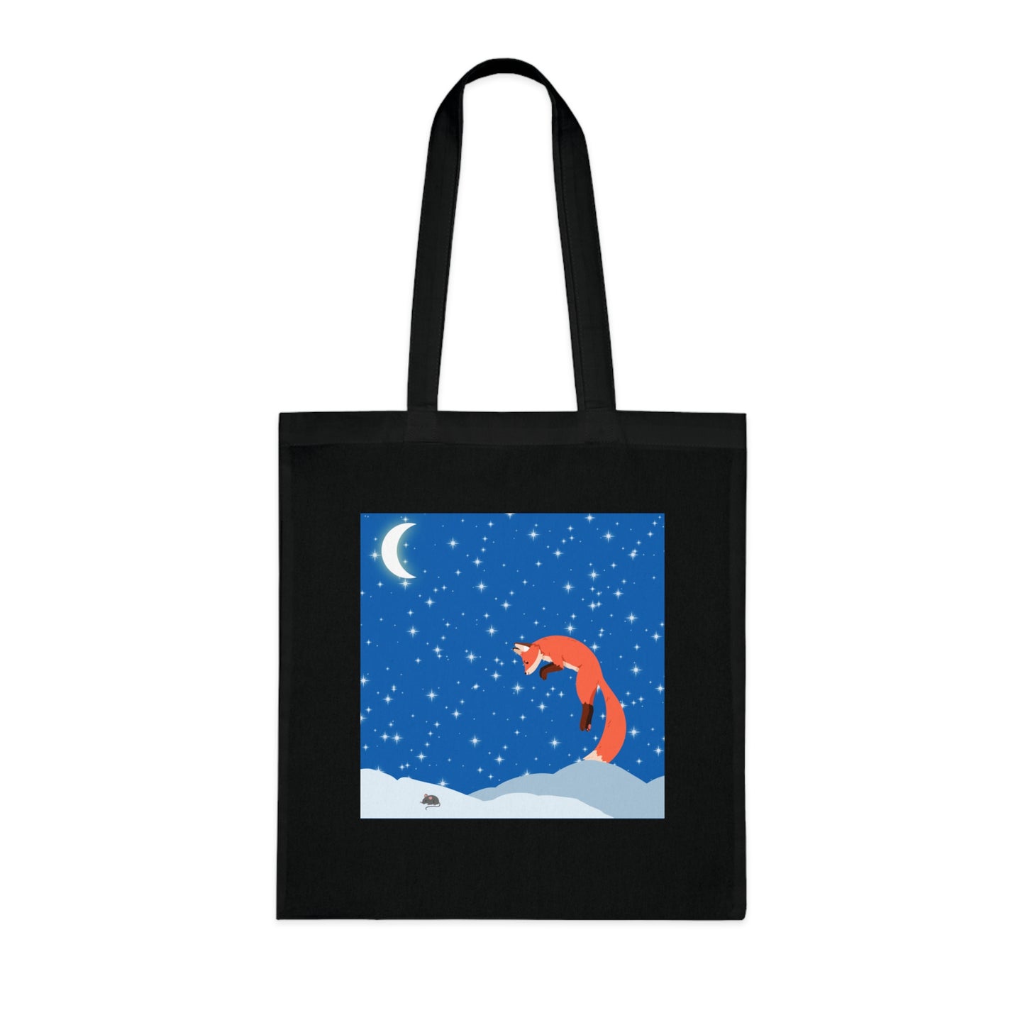 Snow Jumping Fox Tote Bag EU