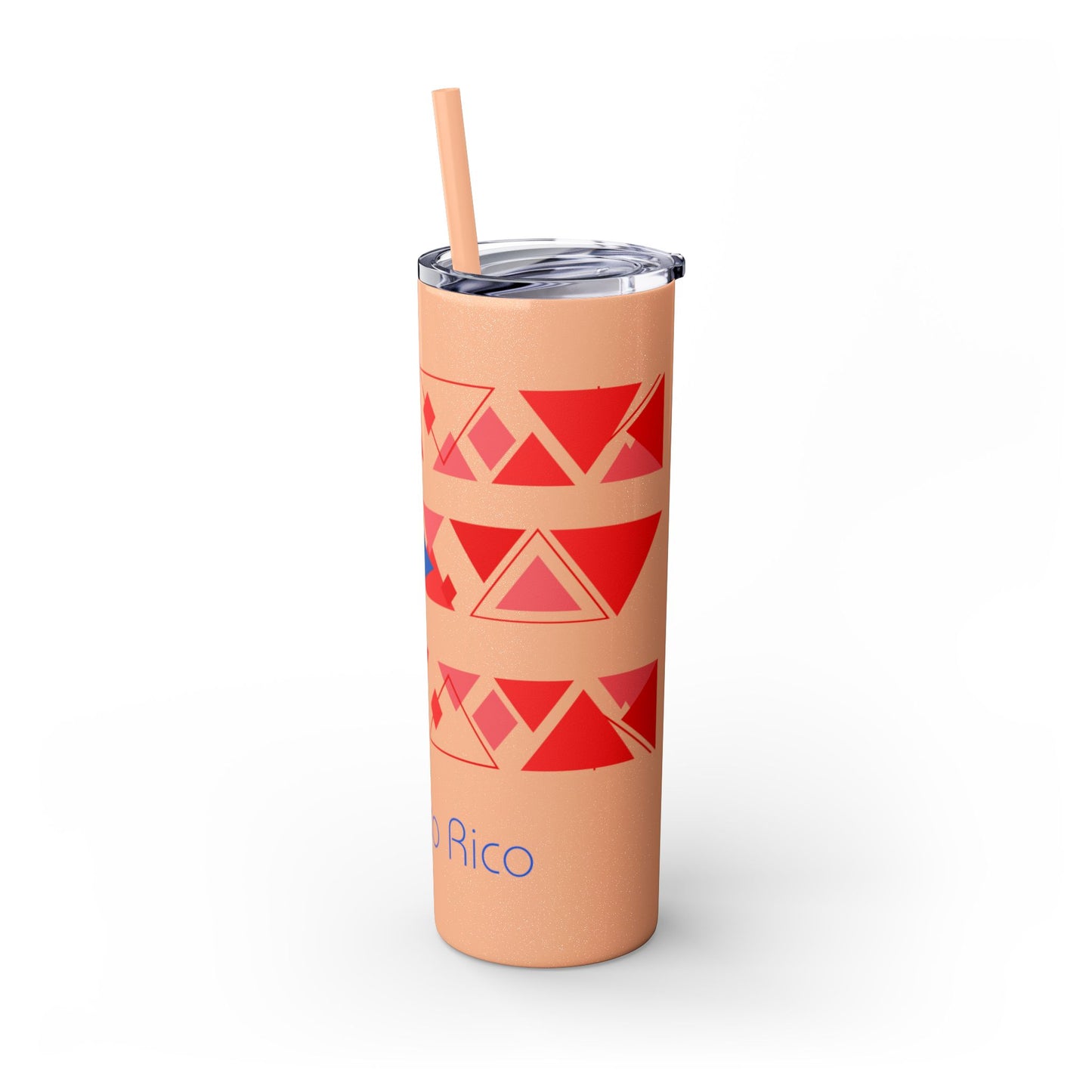 Modern Puerto Rico Tumbler with Straw, 20oz