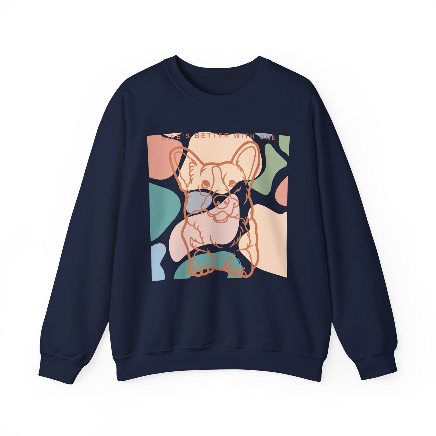 Sudadera unisex con cuello redondo y mezcla pesada de Corgi 