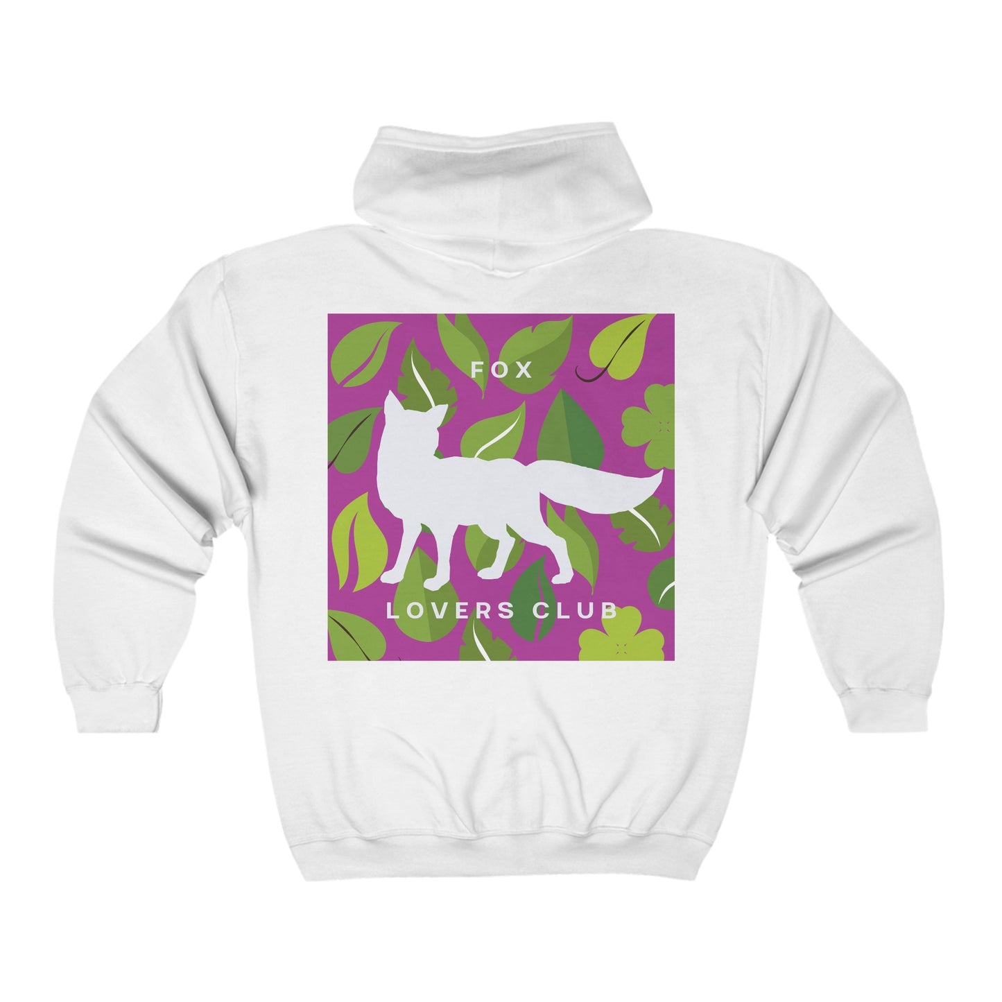 Sudadera unisex con capucha y cremallera completa de mezcla pesada Fox Lovers Club, UE