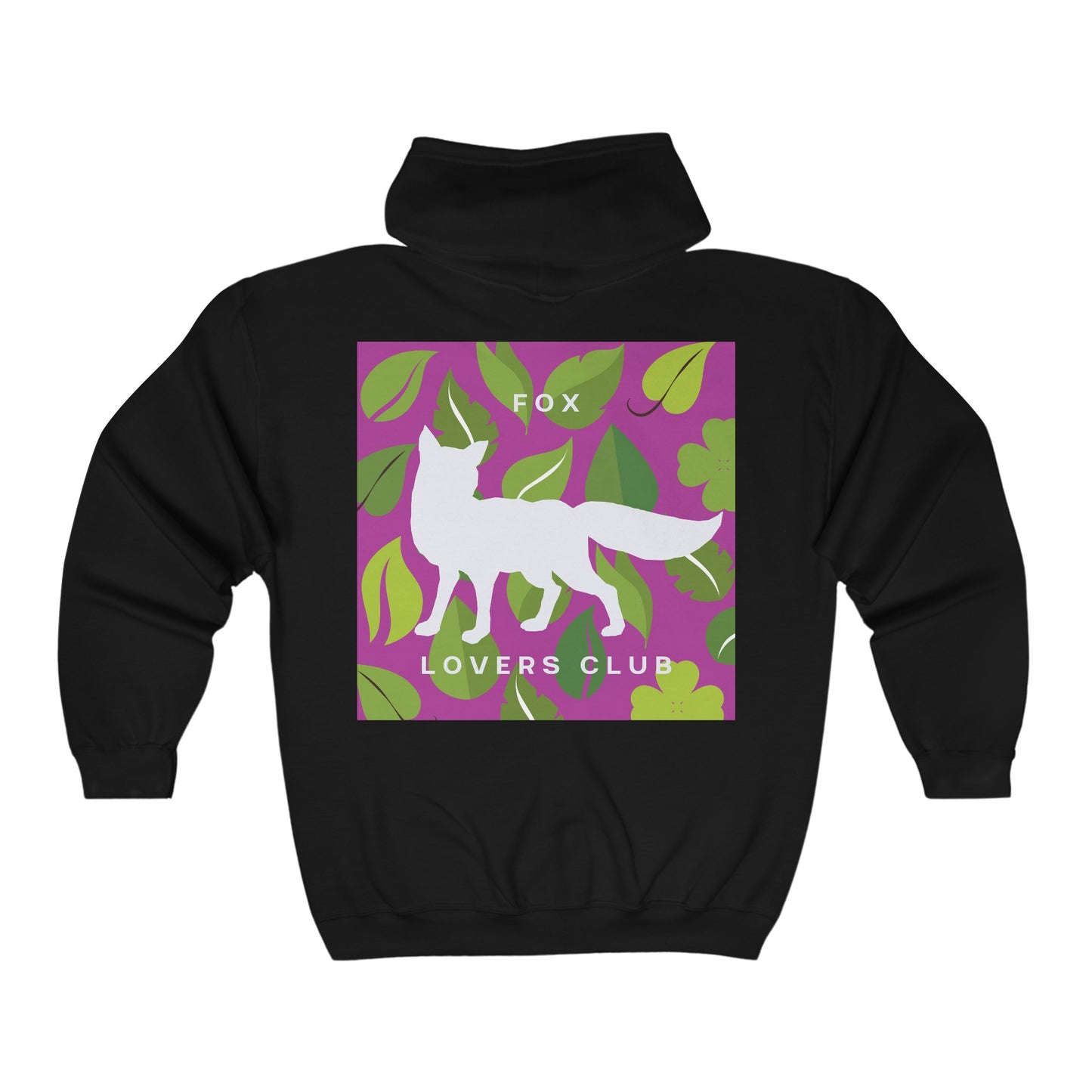 Sudadera unisex con capucha y cremallera completa de mezcla pesada Fox Lovers Club, UE