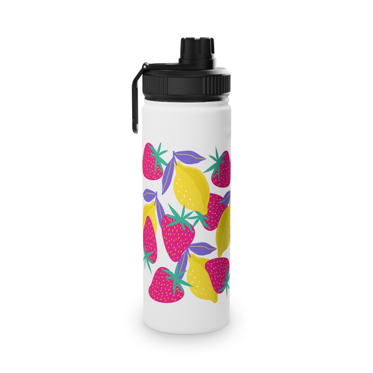 Lemons and Strawberries Stainless Steel Water Bottle, Standard Lid EU