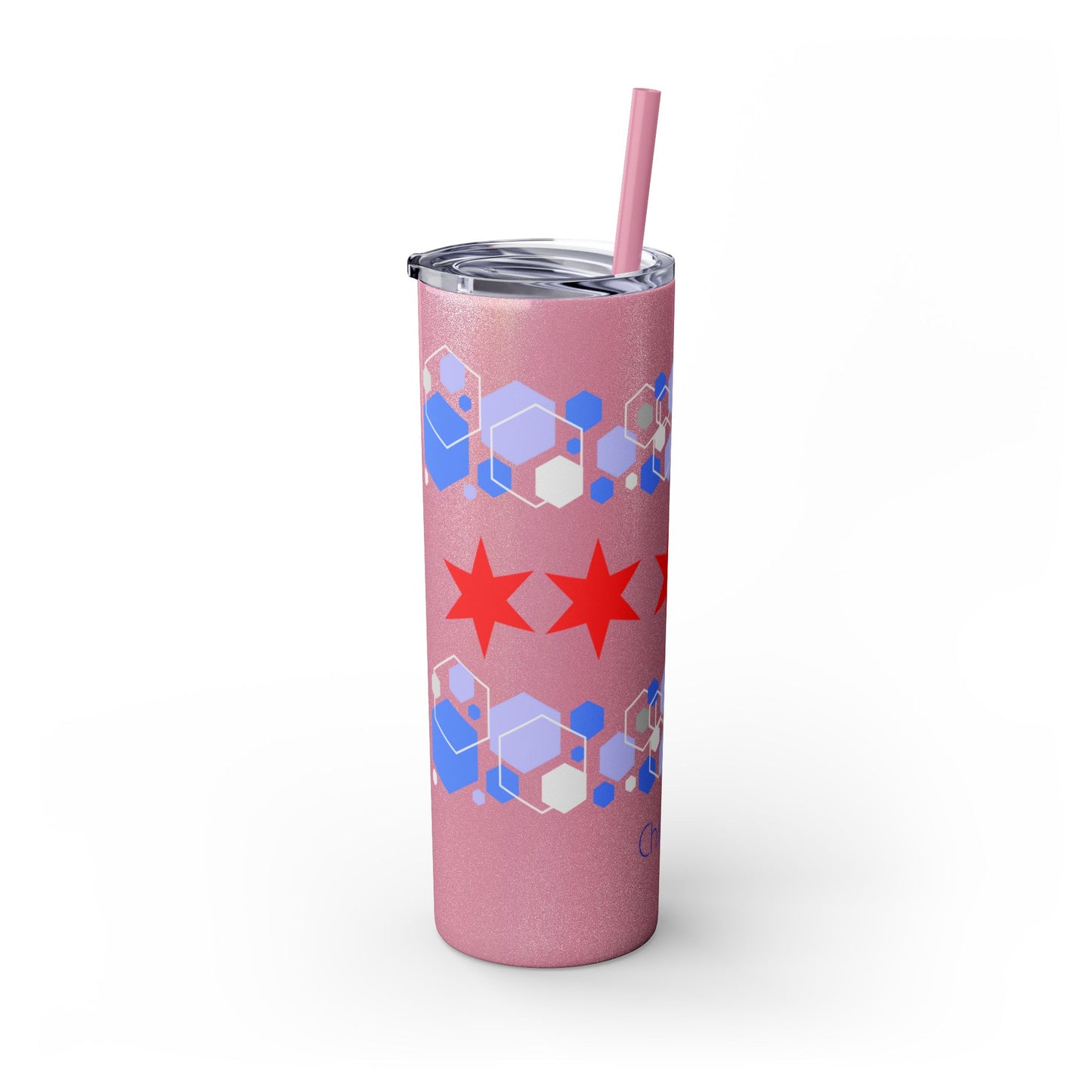 Modern Chicago Tumbler with Straw, 20oz