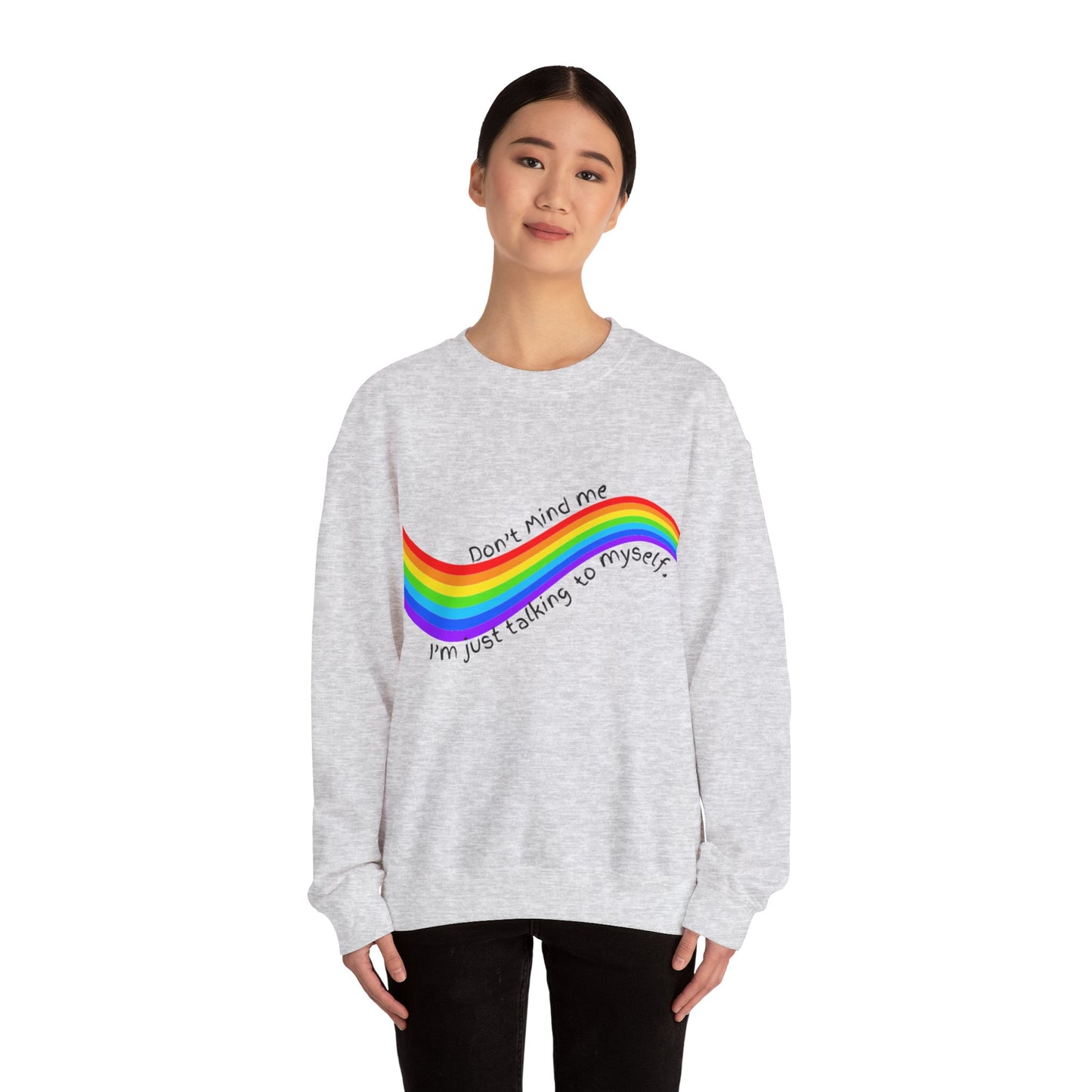 Talking to Myself Rainbow Unisex Heavy Blend™ Crewneck Sweatshirt EU