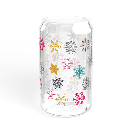 Vaso con sorbete de arcoíris Let it Snow, 16 oz