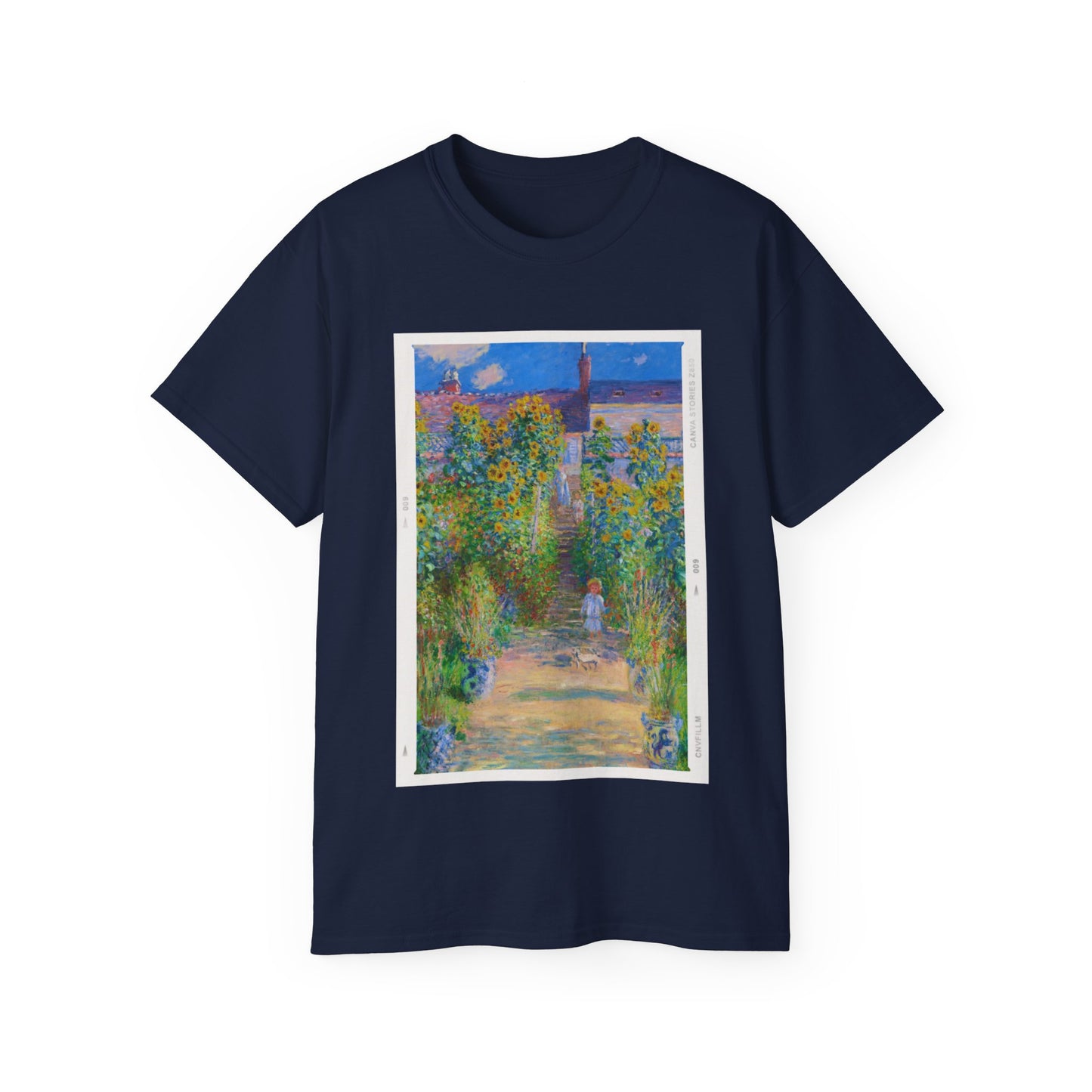 Fotografía de Claude Monet en el jardín de Vetheuil, 1880 Camiseta de algodón ultra suave