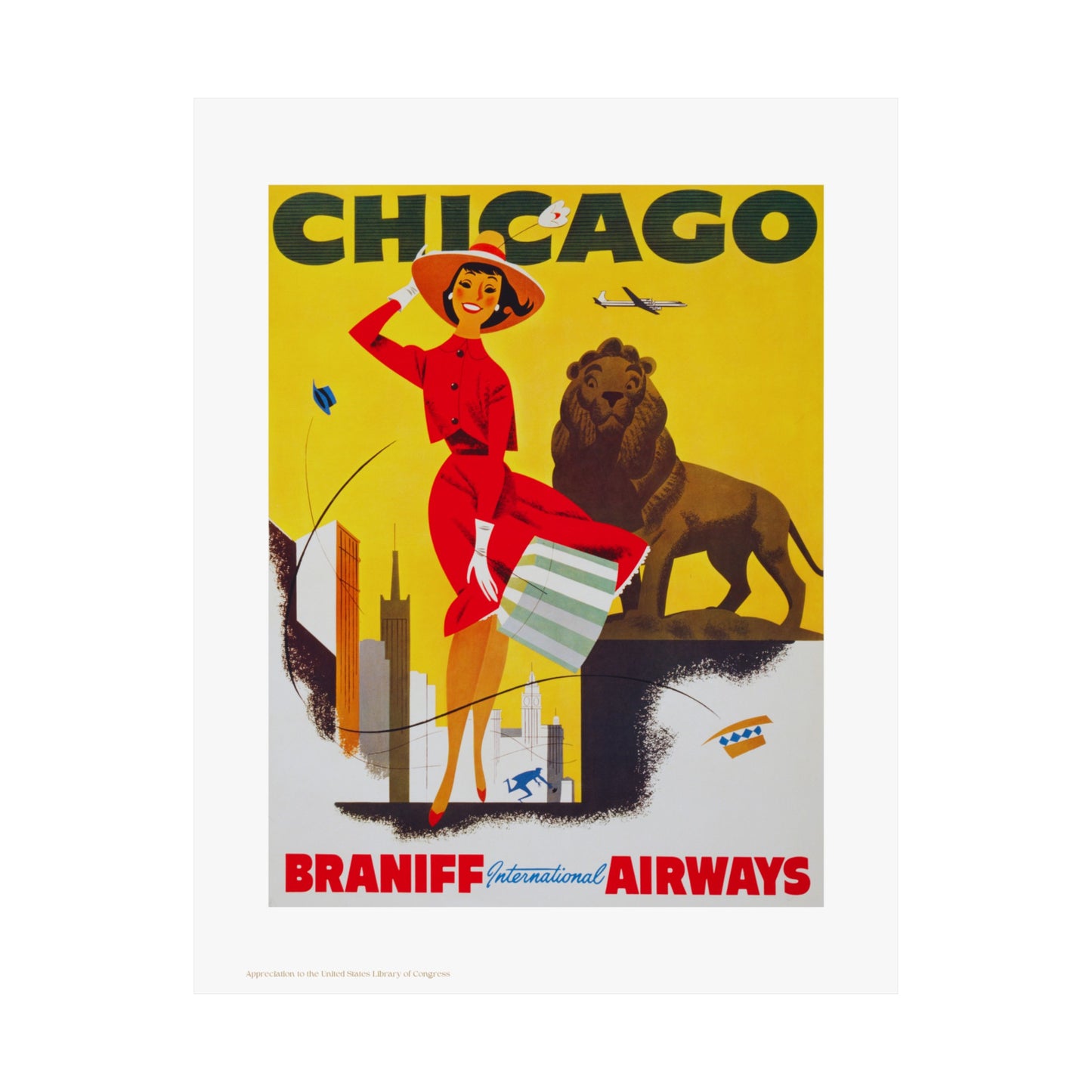 Chicago Illustration Vertical Poster