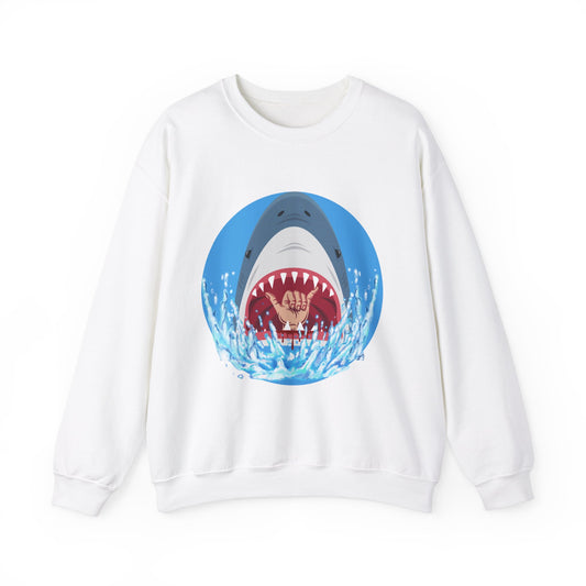 Sudadera unisex de cuello redondo de mezcla pesada Surfin' Shark