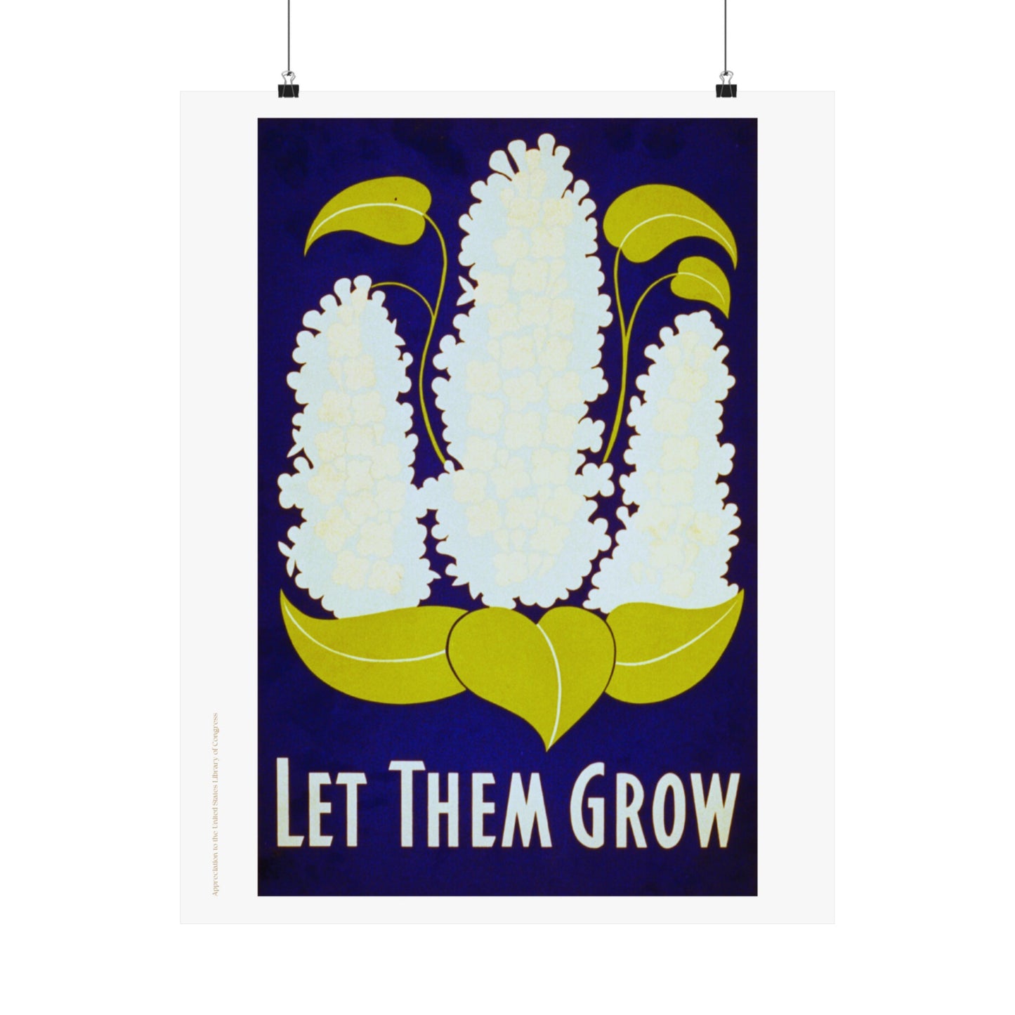 Let Them Grow Garden Illustration Vertical Poster