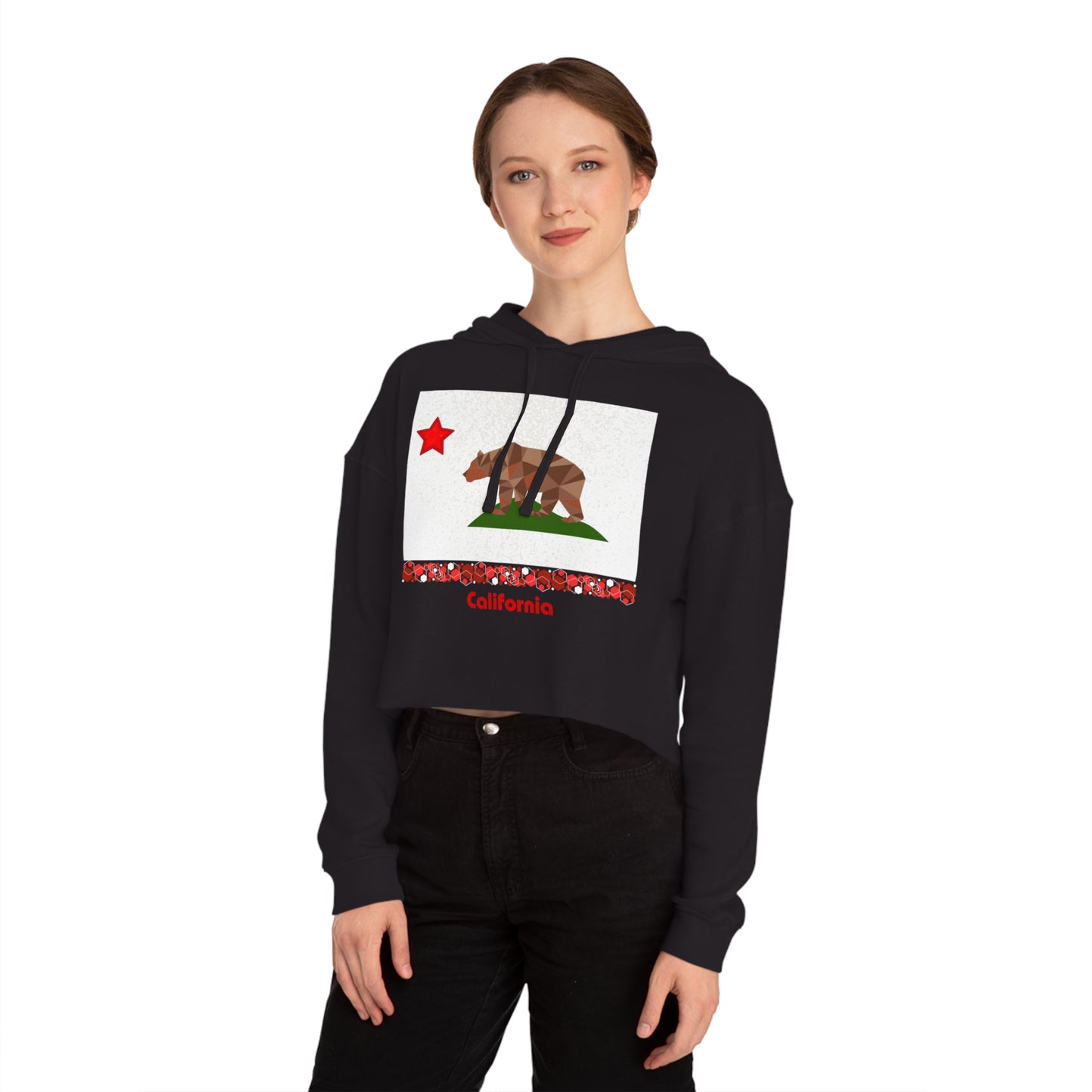 Modern California Women’s Cropped Hooded Sweatshirt