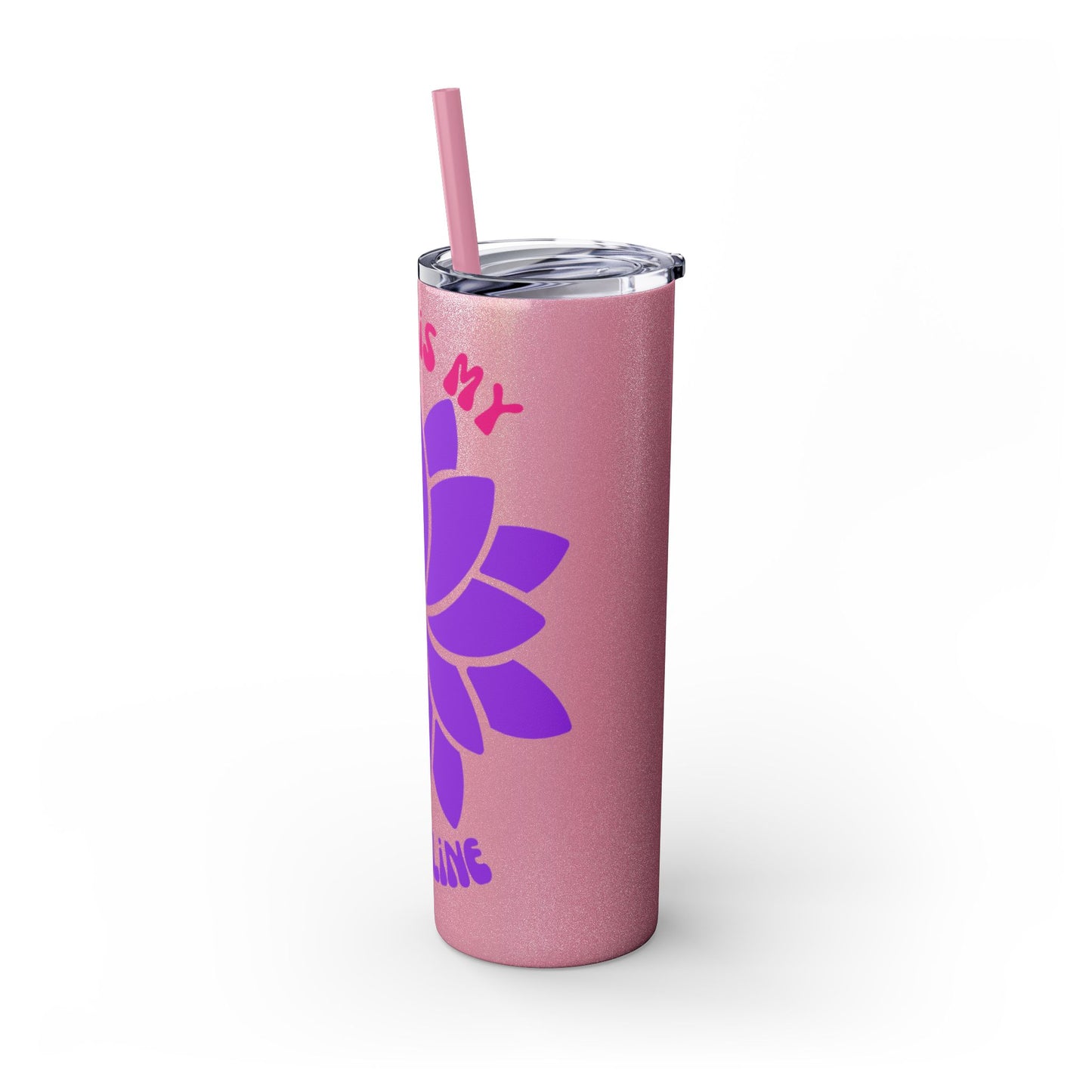 Delulu is My Baseline Tumbler with Straw, 20oz