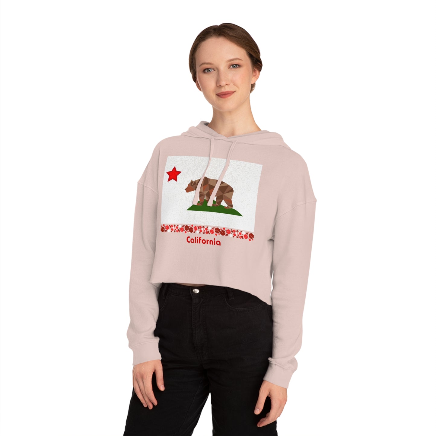 Modern California Women’s Cropped Hooded Sweatshirt