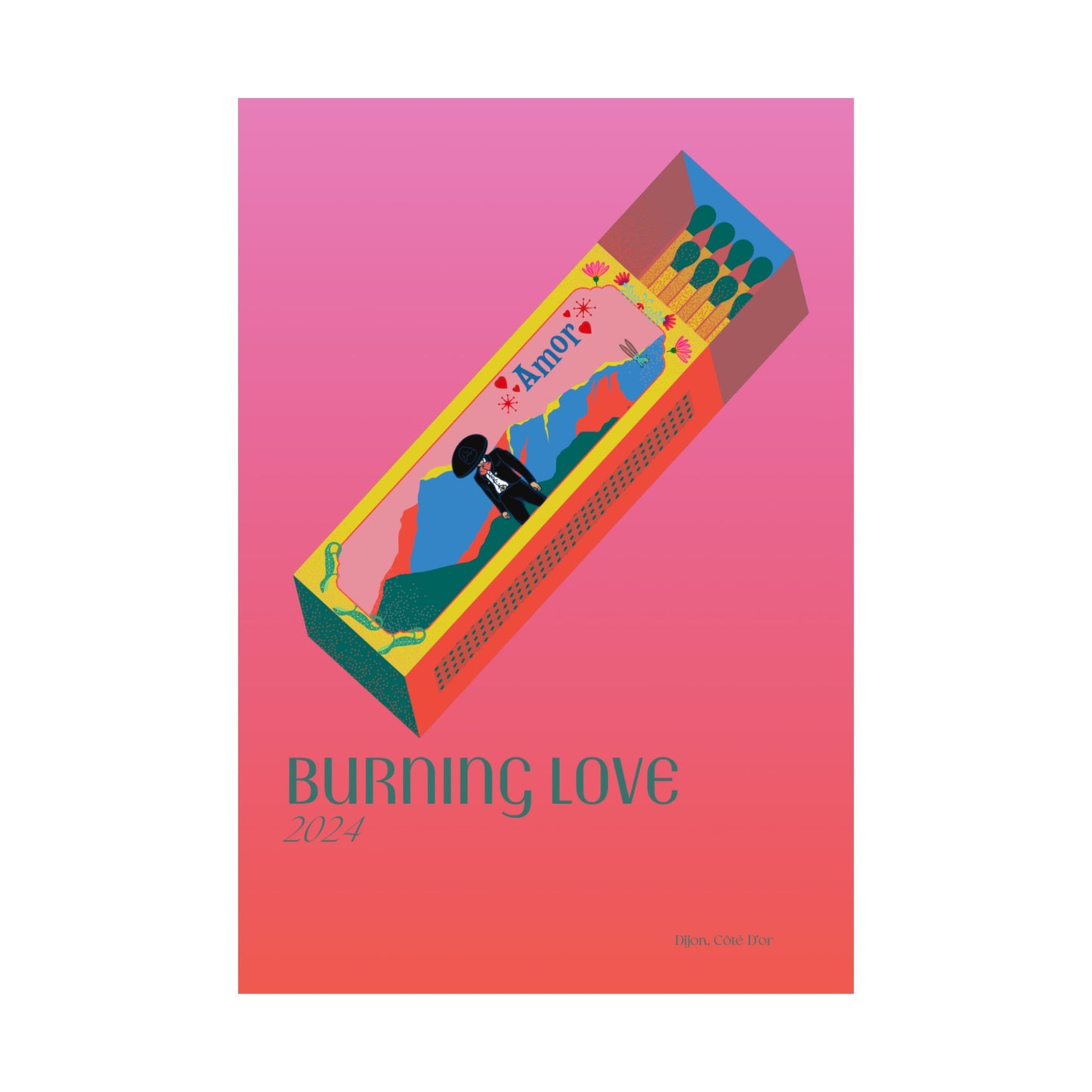 Burning Love Vertical Posters