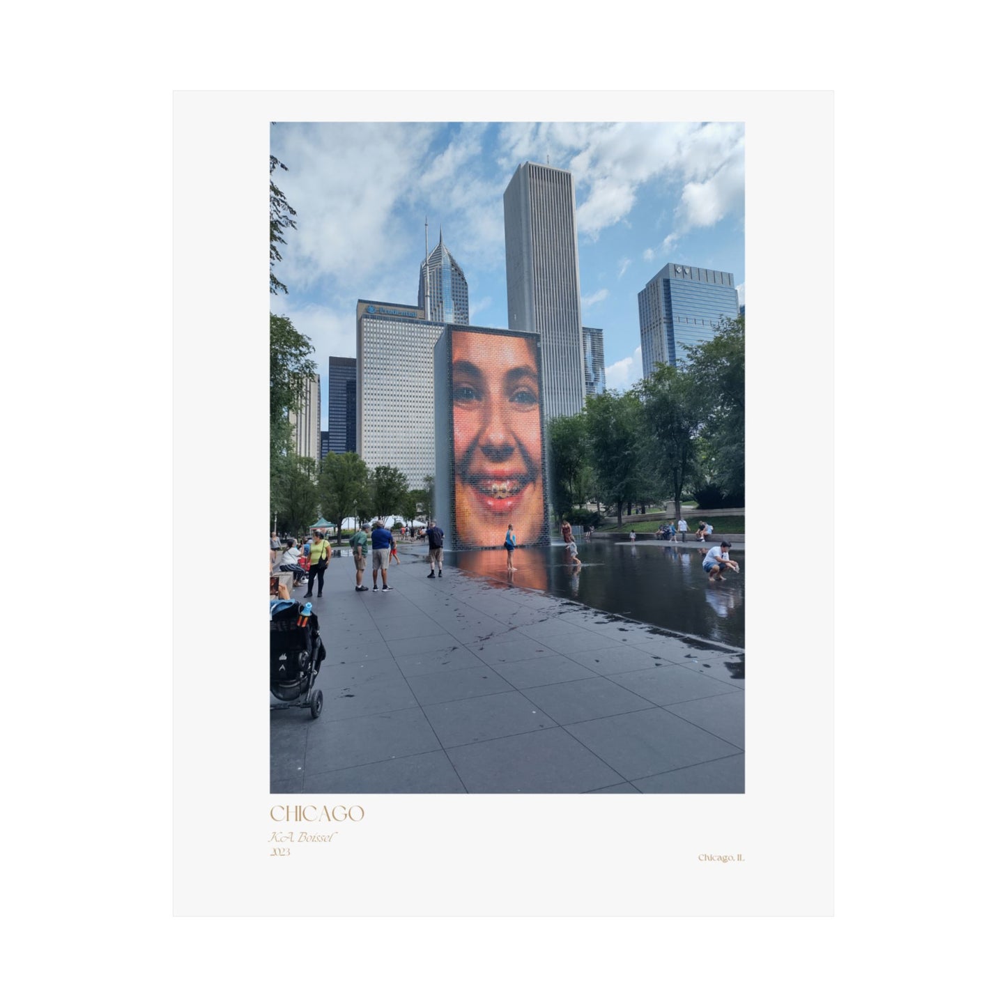 Carteles verticales con dos fotografías de Chicago