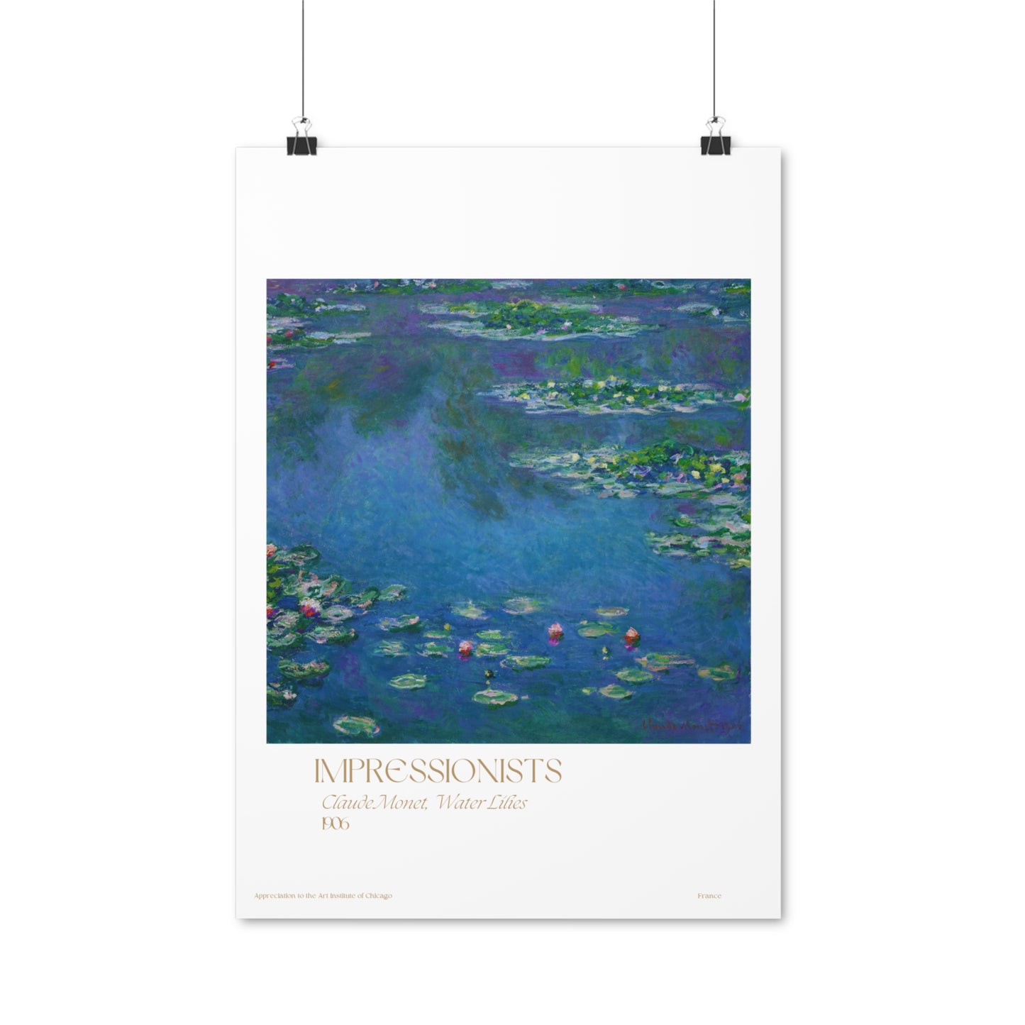 Claude Monet, Water Lilies 1906 Vertical Posters EU