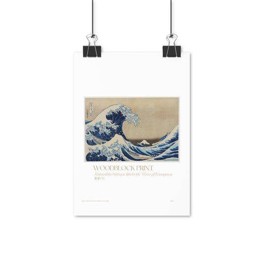 Katsushika Hokusai, Under the Wave off Kanagawa Japan1830/33 Vertical Poster EU