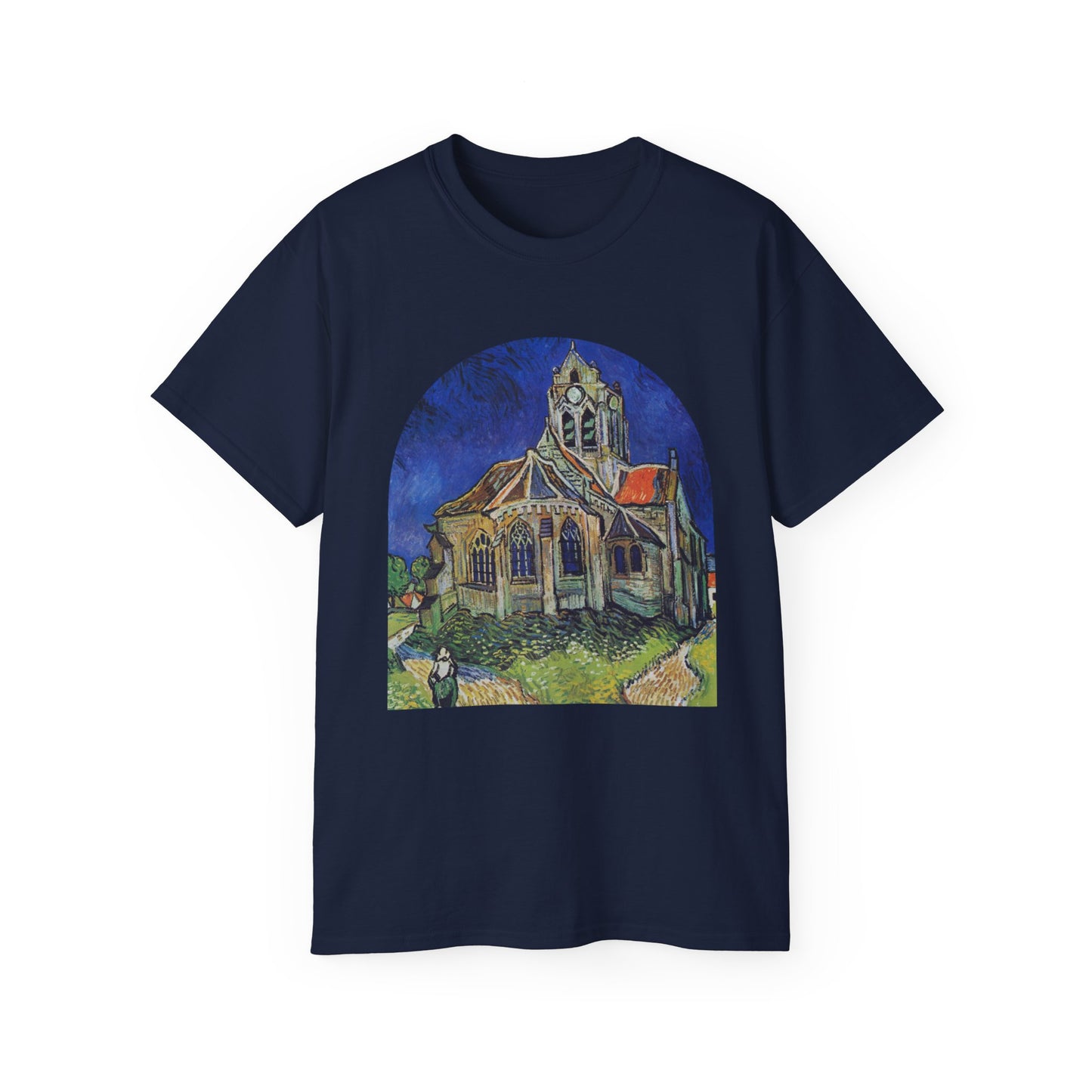 Vincent Van Gogh, The Church at Auvers 1890 Ultra Cotton Tee