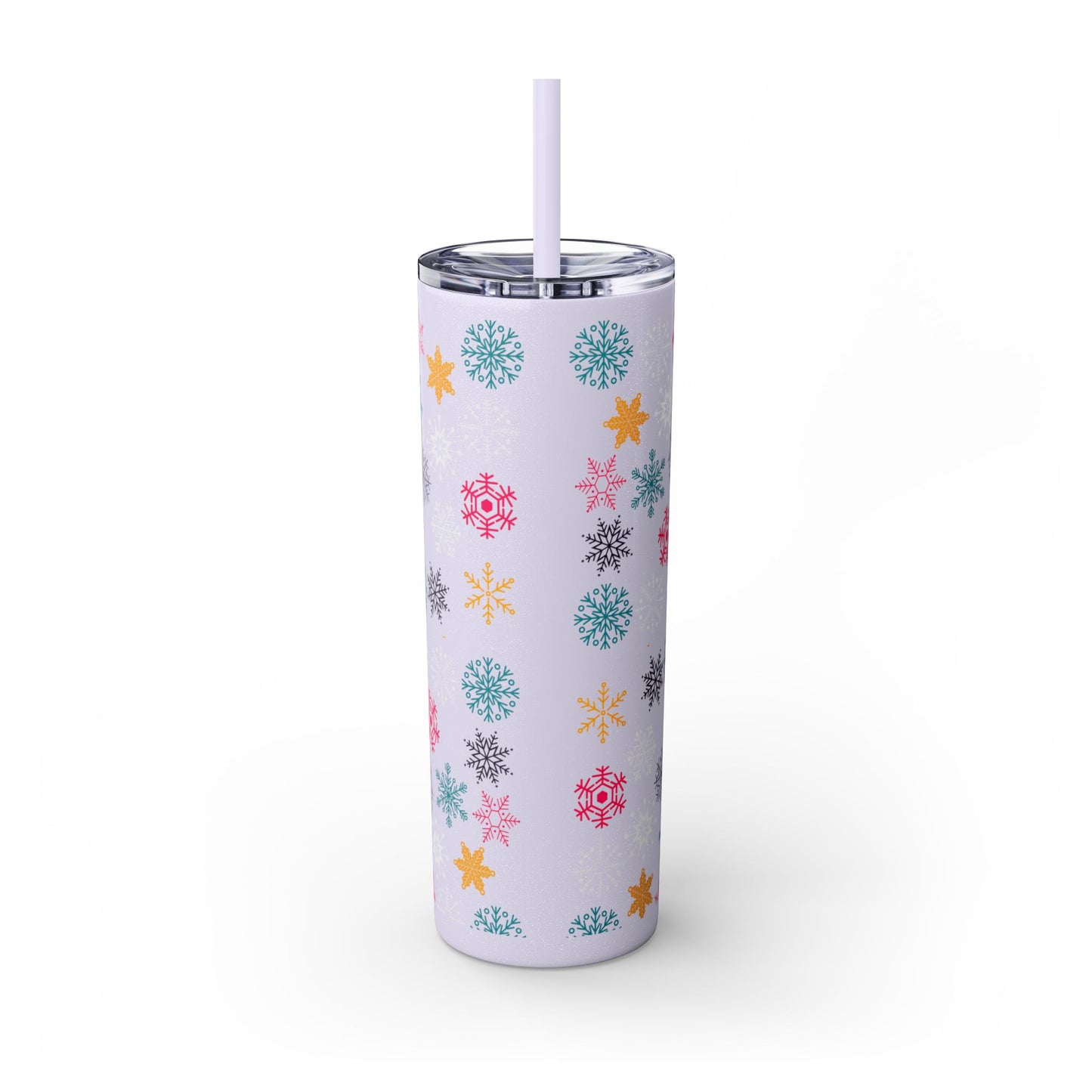 Vaso con pajita Let it Snow Rainbows, 20 oz