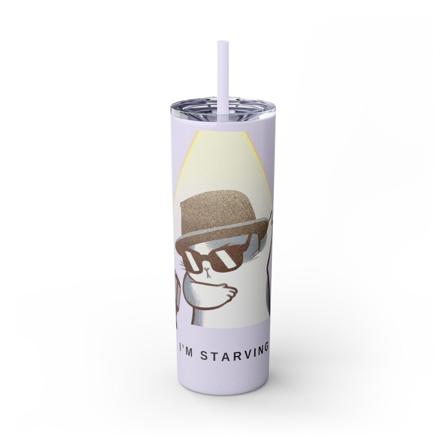 Blues Cat Tumbler with Straw, 20oz